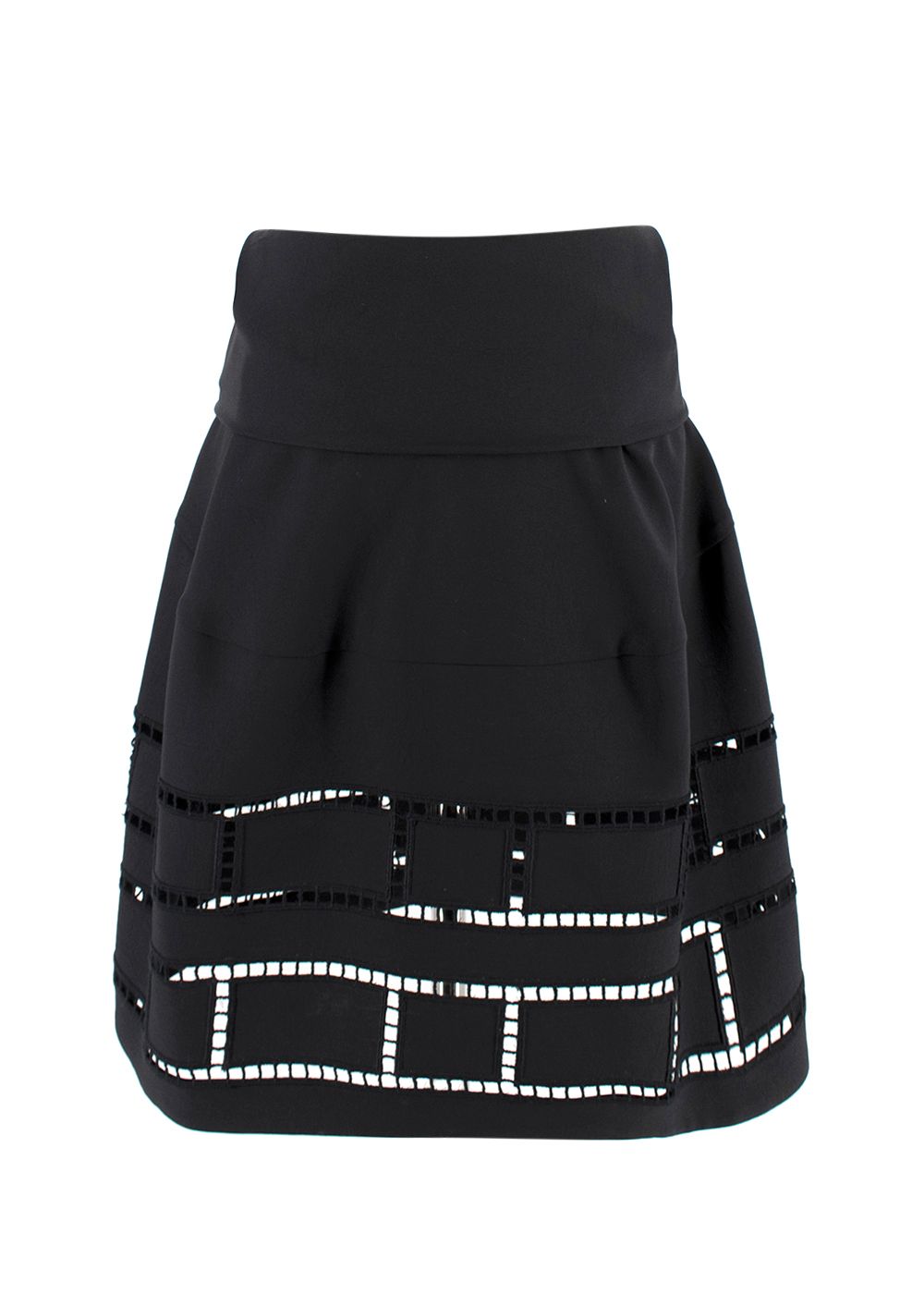 Marni Black Cut-out High Waist Skirt Size S polyester