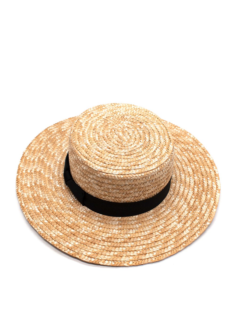 Lack of Colour Beige Straw Spencer Boater Hat Size S wheat straw