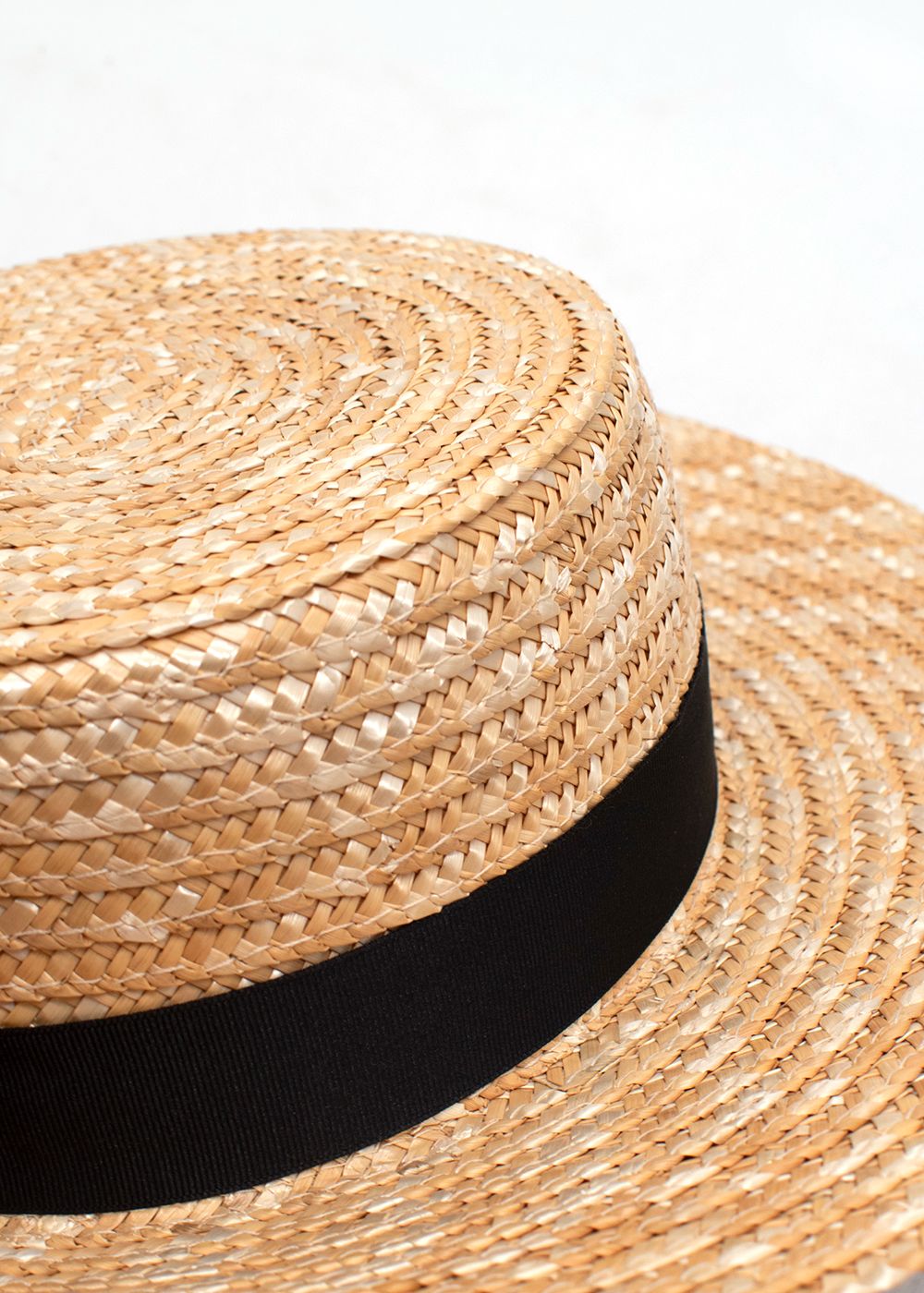 Lack of Colour Beige Straw Spencer Boater Hat Size S wheat straw