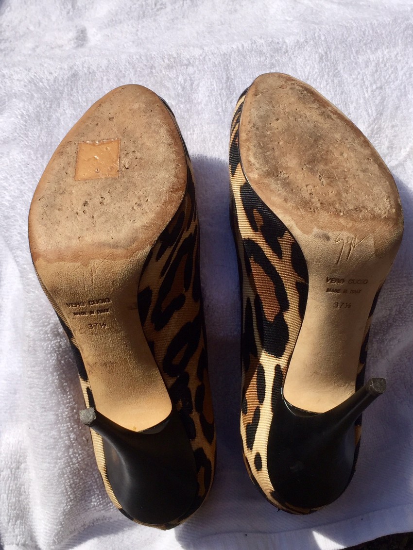 Preowned Giuseppe Zanotti Leopard Print Pumps Size 375 Animal Print leather