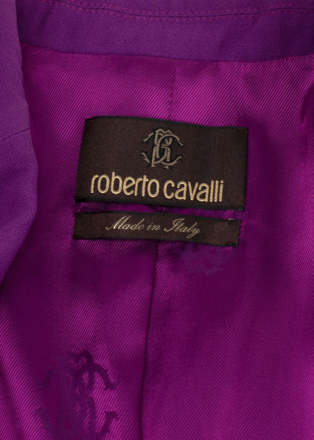 Roberto Cavalli Purple Single-breasted Blazer Size L viscose