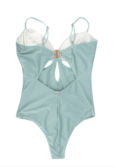 PatBo Island Blue Monstera Swimsuit Size L polyamide/elastane