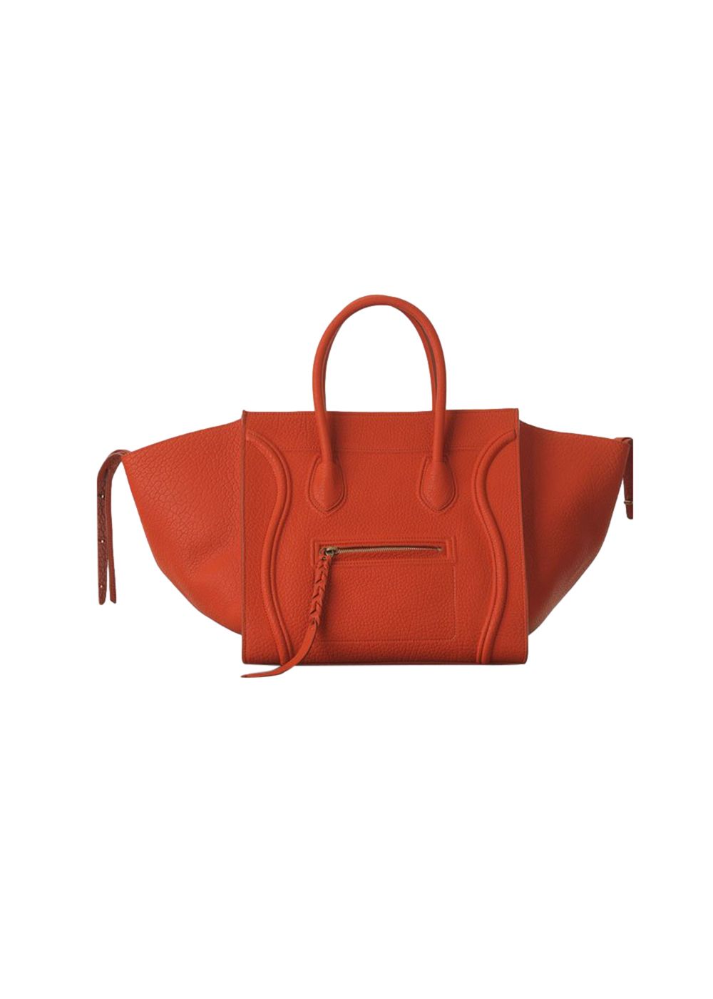 Preowned Celine Orange Phantom Luggage Tote leather