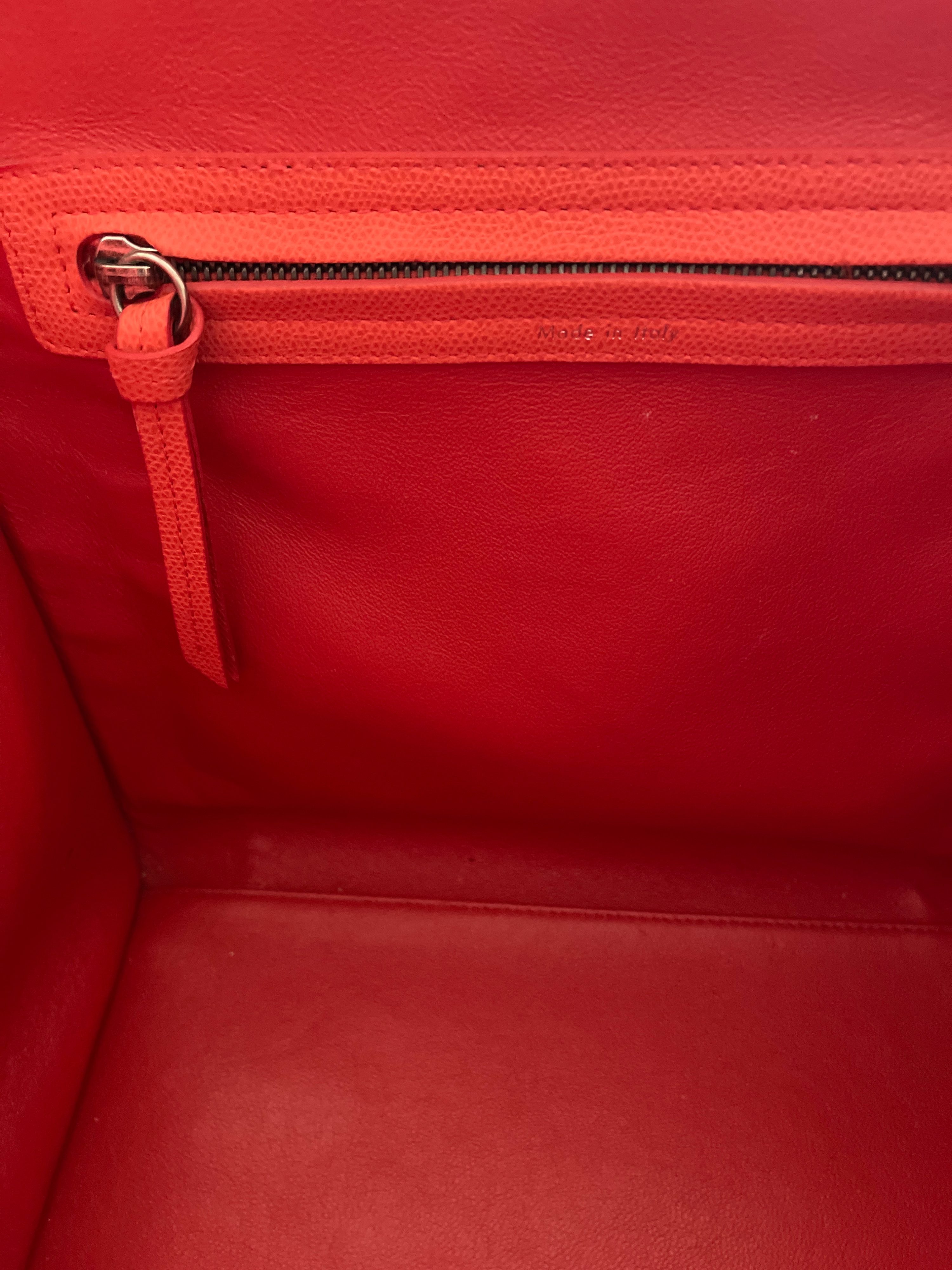 Preowned Celine Orange Phantom Luggage Tote leather