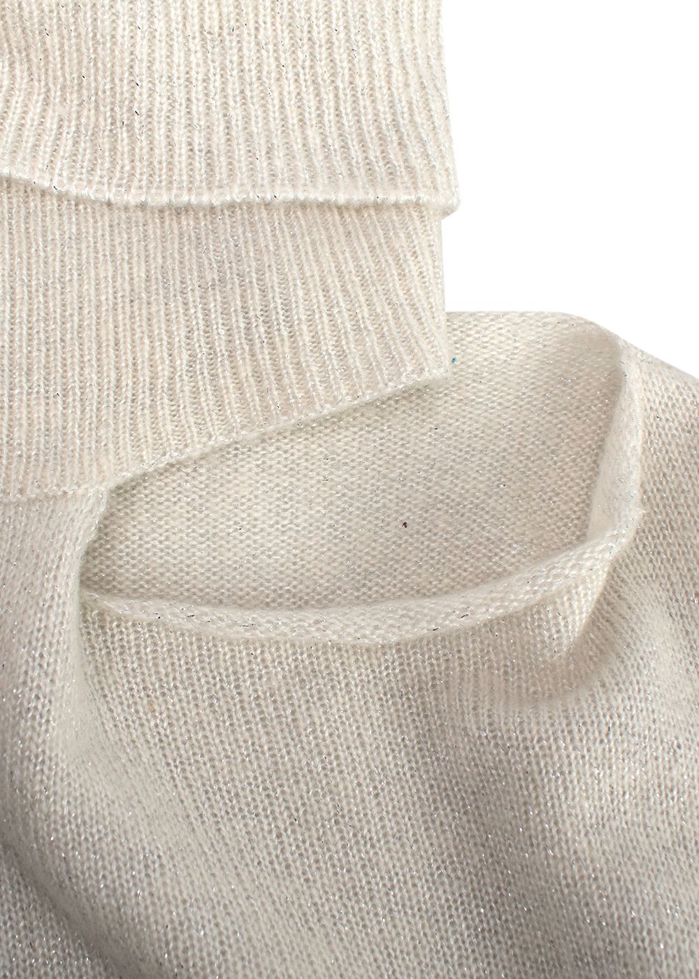 Paige Metallic Cream Raundi Wool Blend Jumper Size M viscose