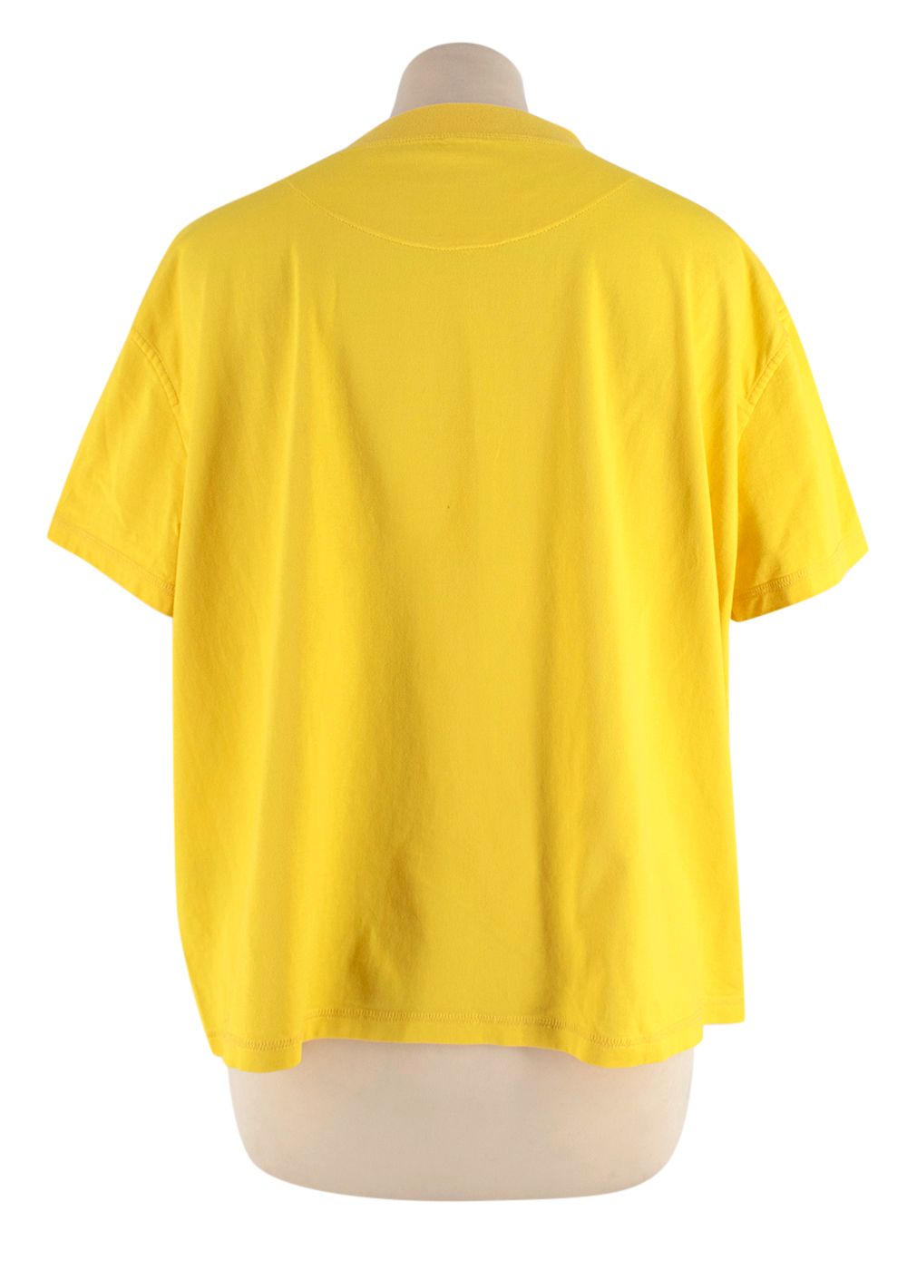 Hermes Yellow 'Le Promenade du Matin' T-shirt Size L yellow pink cotton