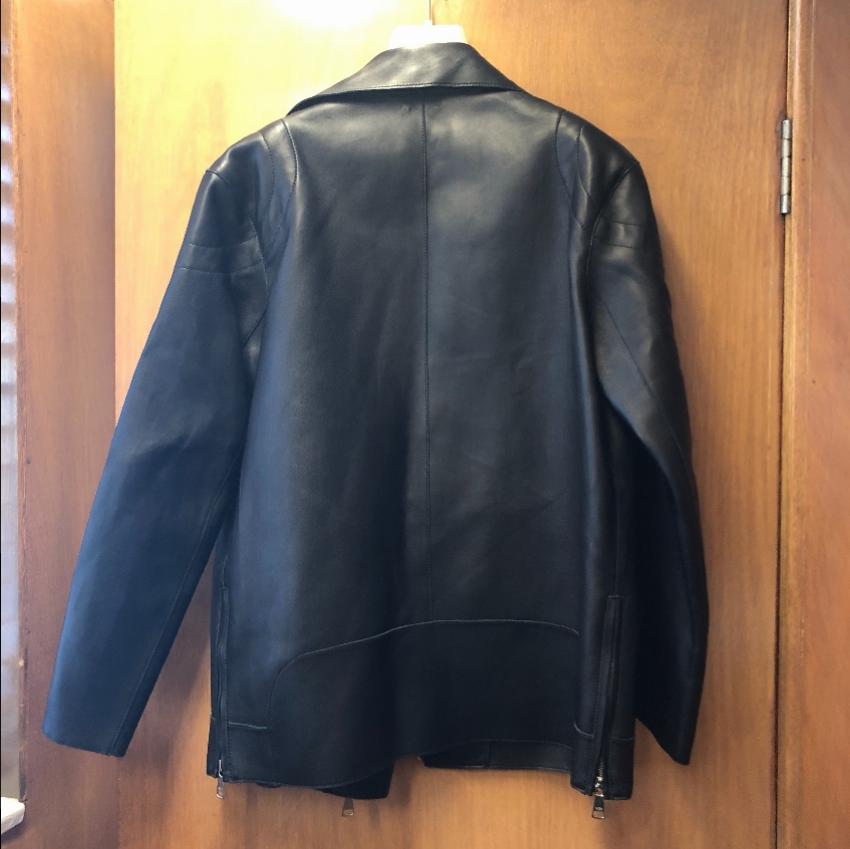 No21 Clara Black Leather Jacket Size L