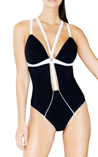 Alexandra Miro Black  White Swimsuit Size S mix