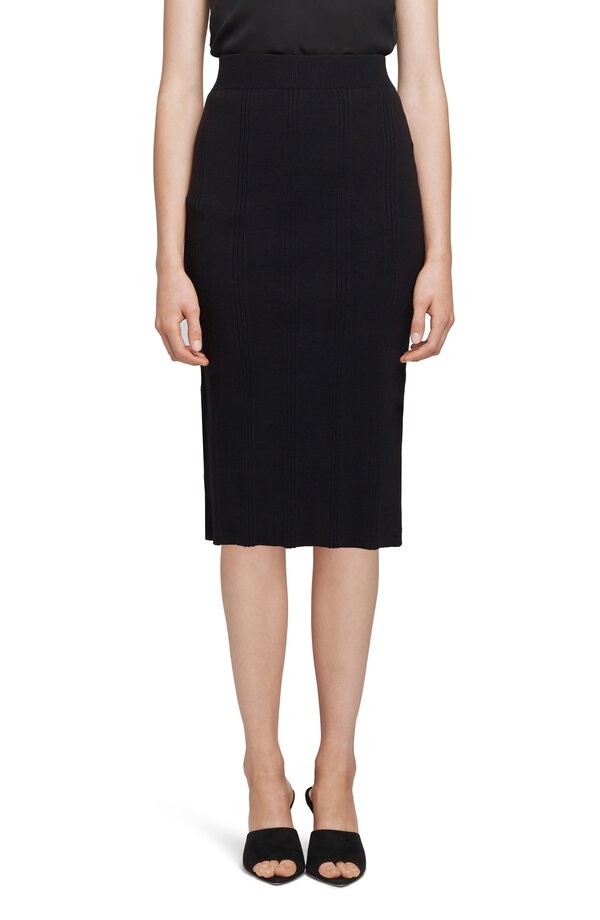 L'Agence Black Jessica Knit Midi Skirt Size XS