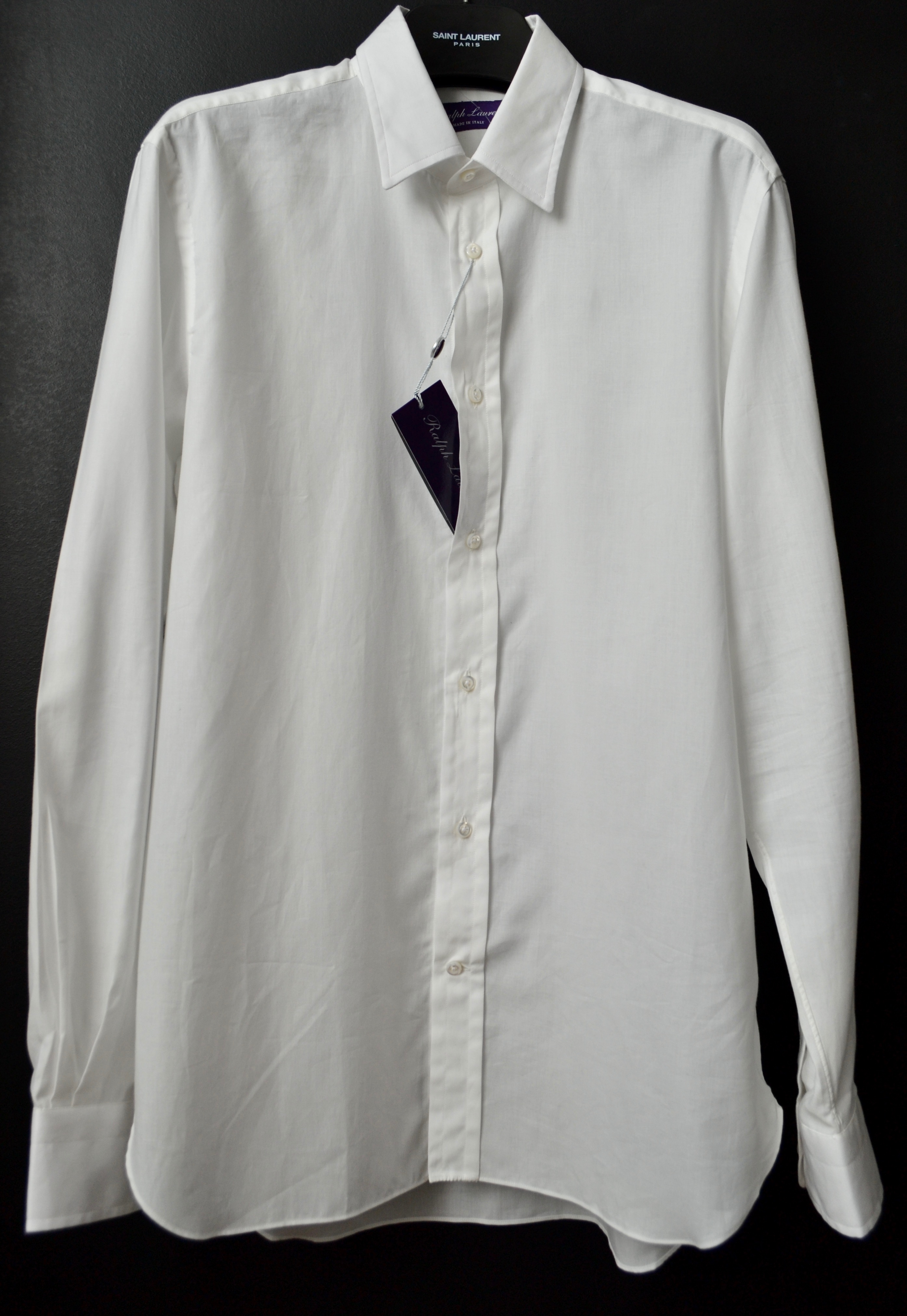 Men's Ralph Lauren White Cotton Shirt Size 15.5