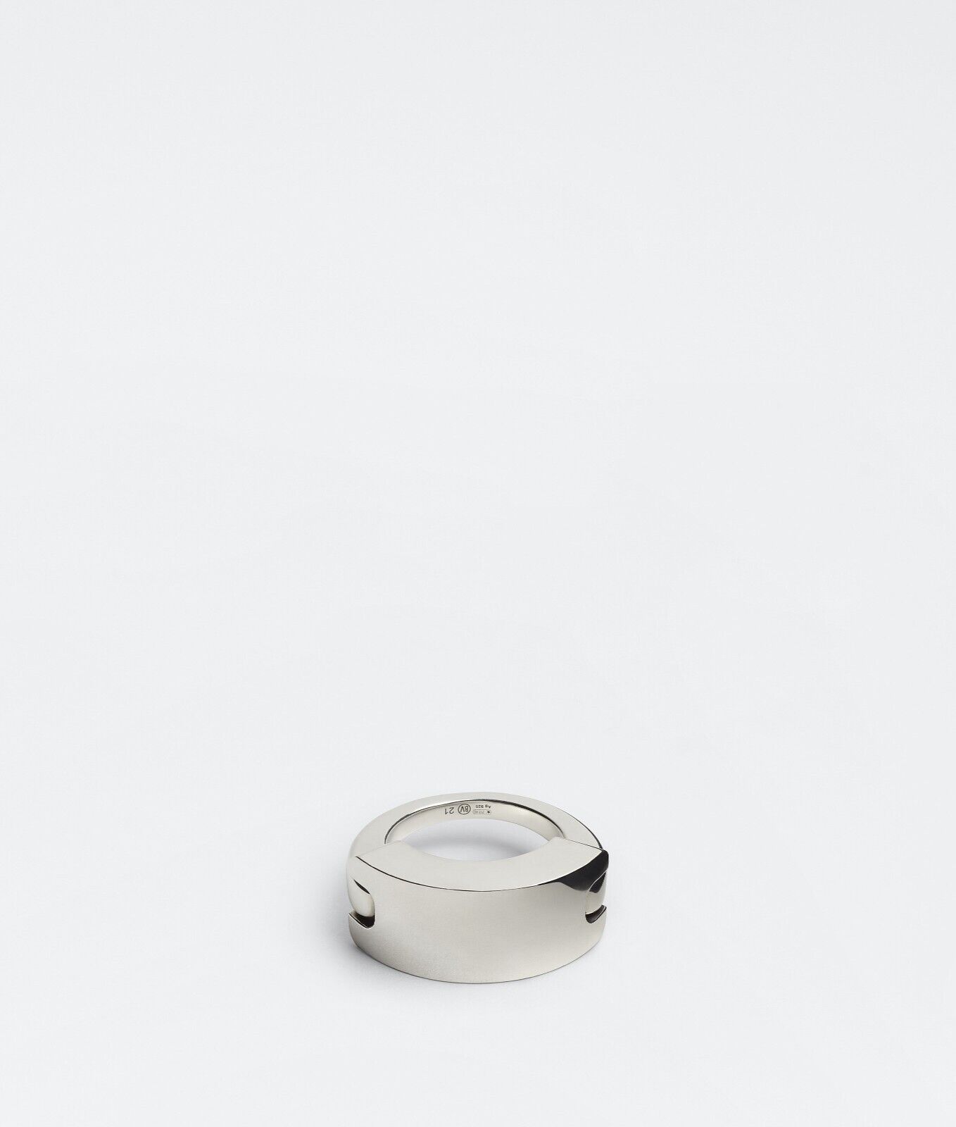 Bottega Veneta Sterling Silver Chunky Ring 19