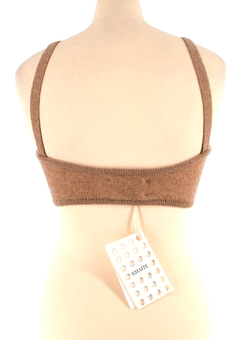 Khaite Eda cashmere soft-cup bra Size S camel