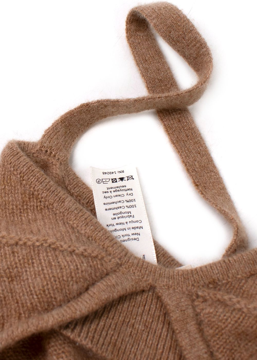 Khaite Eda cashmere soft-cup bra Size S camel