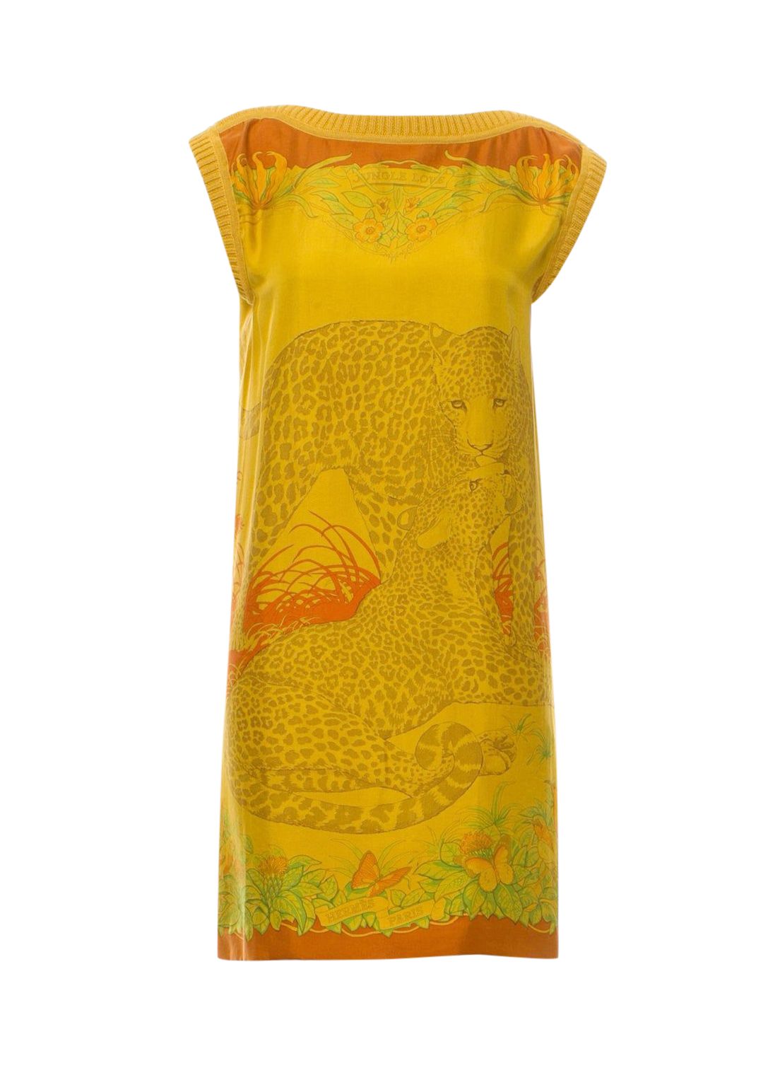 Hermes Jungle Love Printed Silk Mini Dress Size M