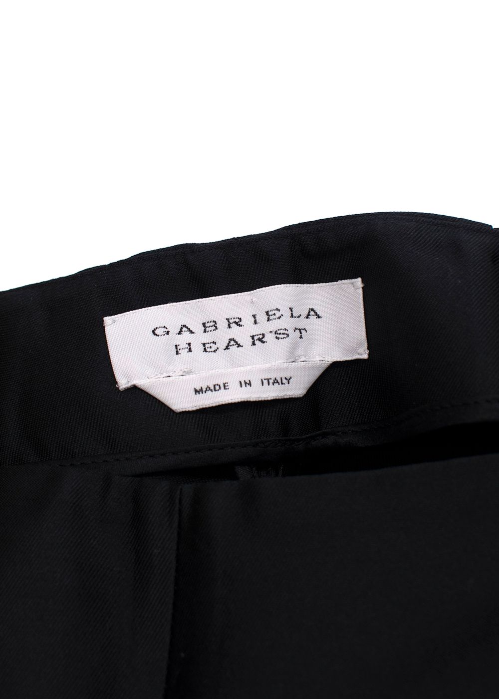 Gabriela Hearst Black Silk Blend Cigarette Trousers Size S silk/wool