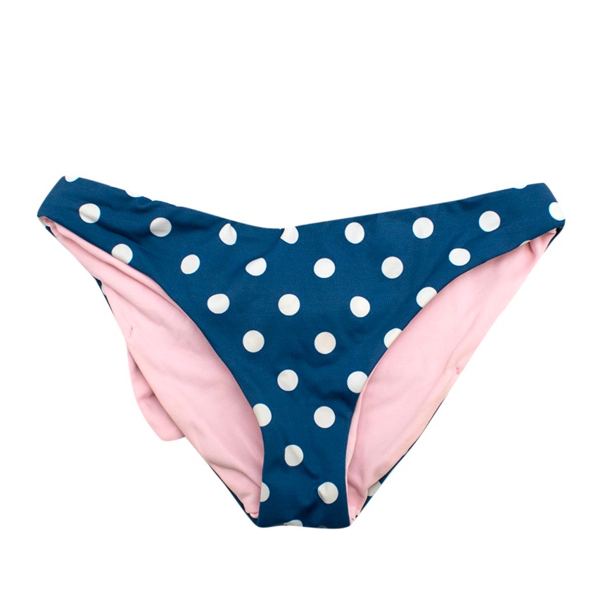 Boys Preowned MC2 Saint Bath Girls 4Y Polka dot Bow Bikini Bottom Size 4 Years Floral / Patterned polyamid/elastan