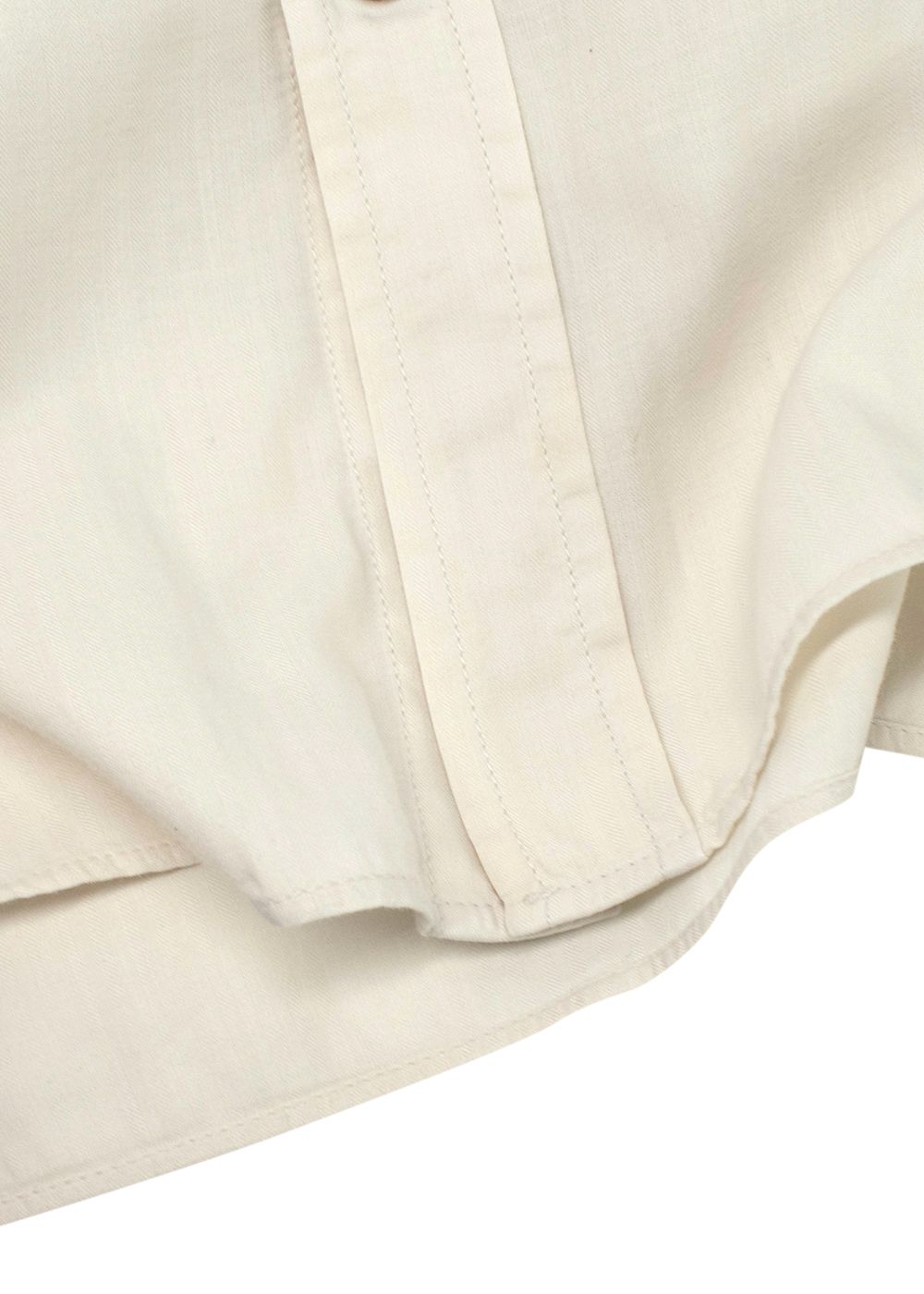 Men's Preowned Brunello Cucinelli Cream Button-down Cotton Shirt Size M