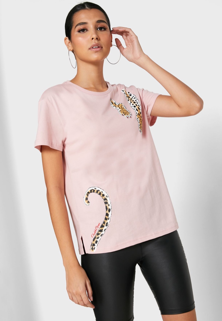 Charlotte Olympia x Puma Pink Cotton T-Shirt Size XS