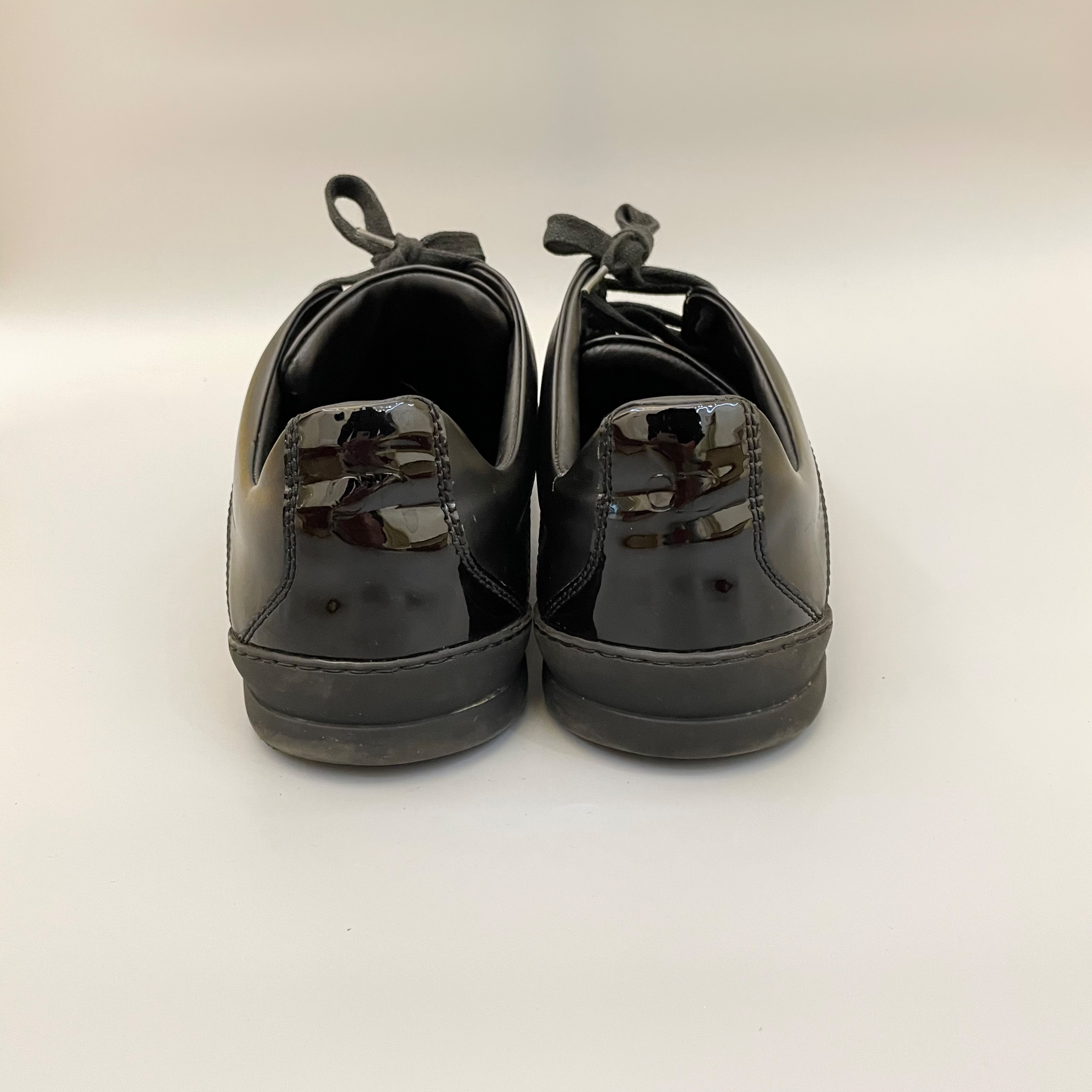 Men's Preowned Dior Black Leather B18 Low Sneakers Size 43