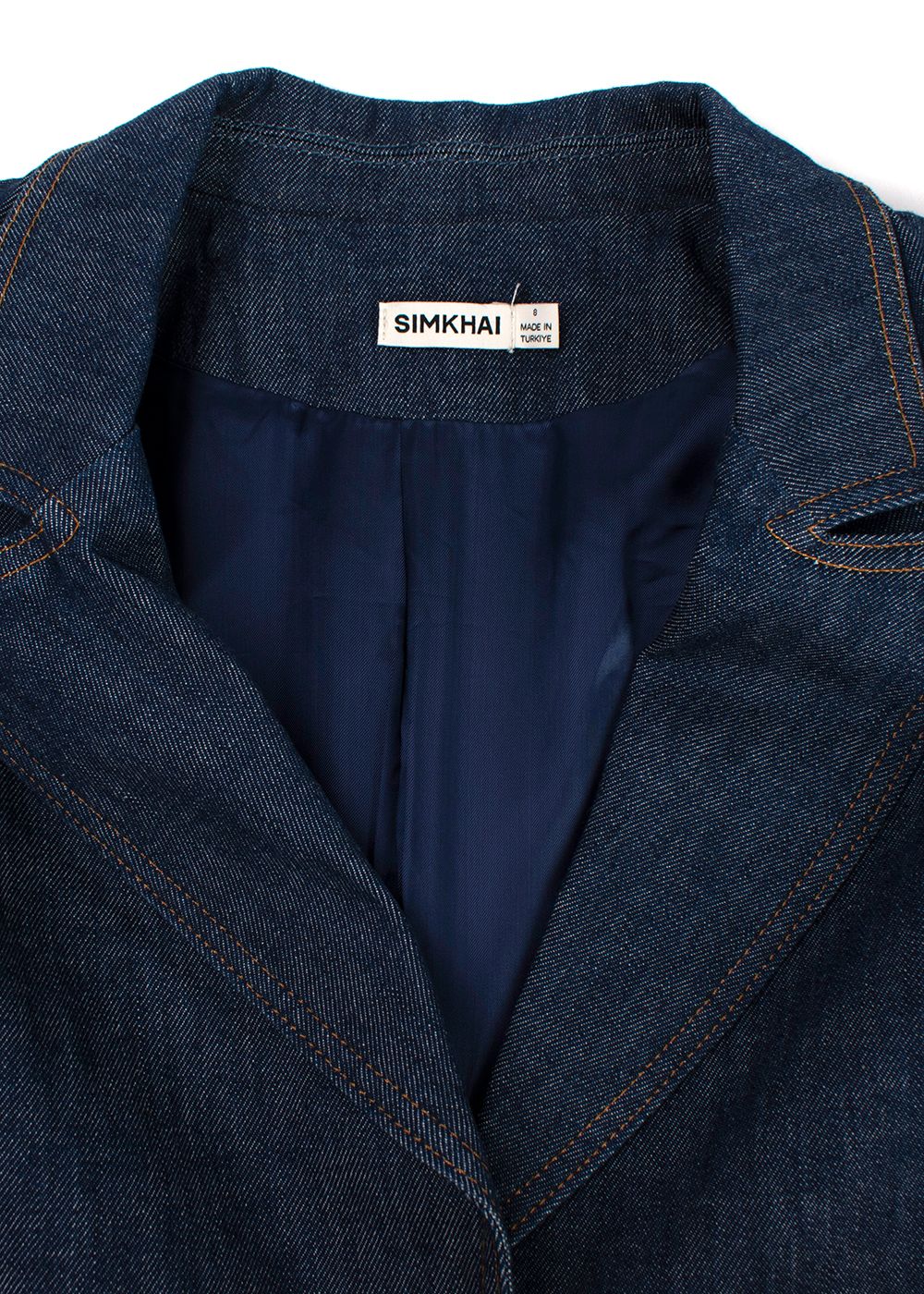 Johnathan Simkhai Blue Denim Jasper Blazer Size M cotton/elastane