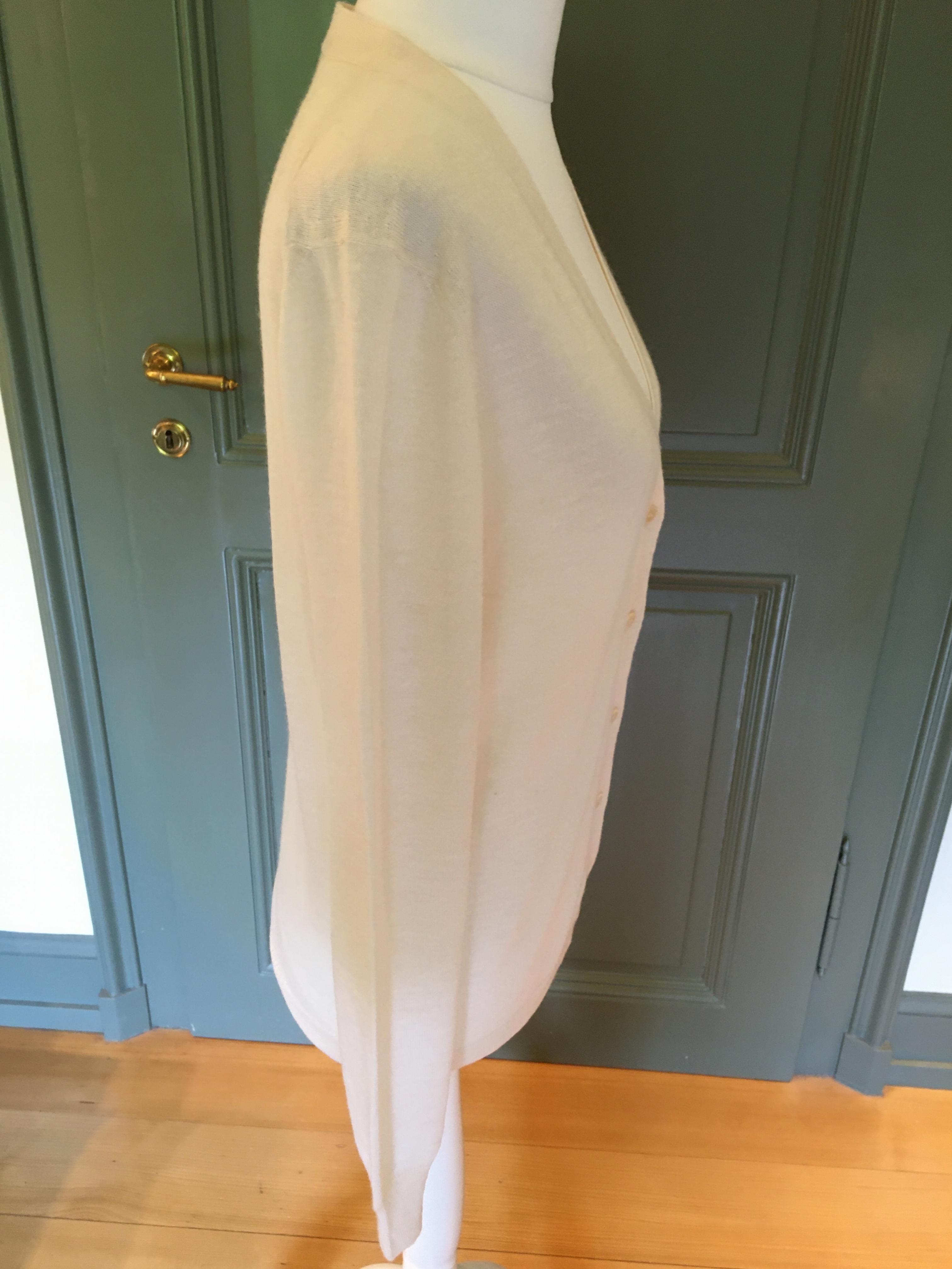 Preowned Loro Piana Off-White Cashmere  Silk Twinset Size XS White