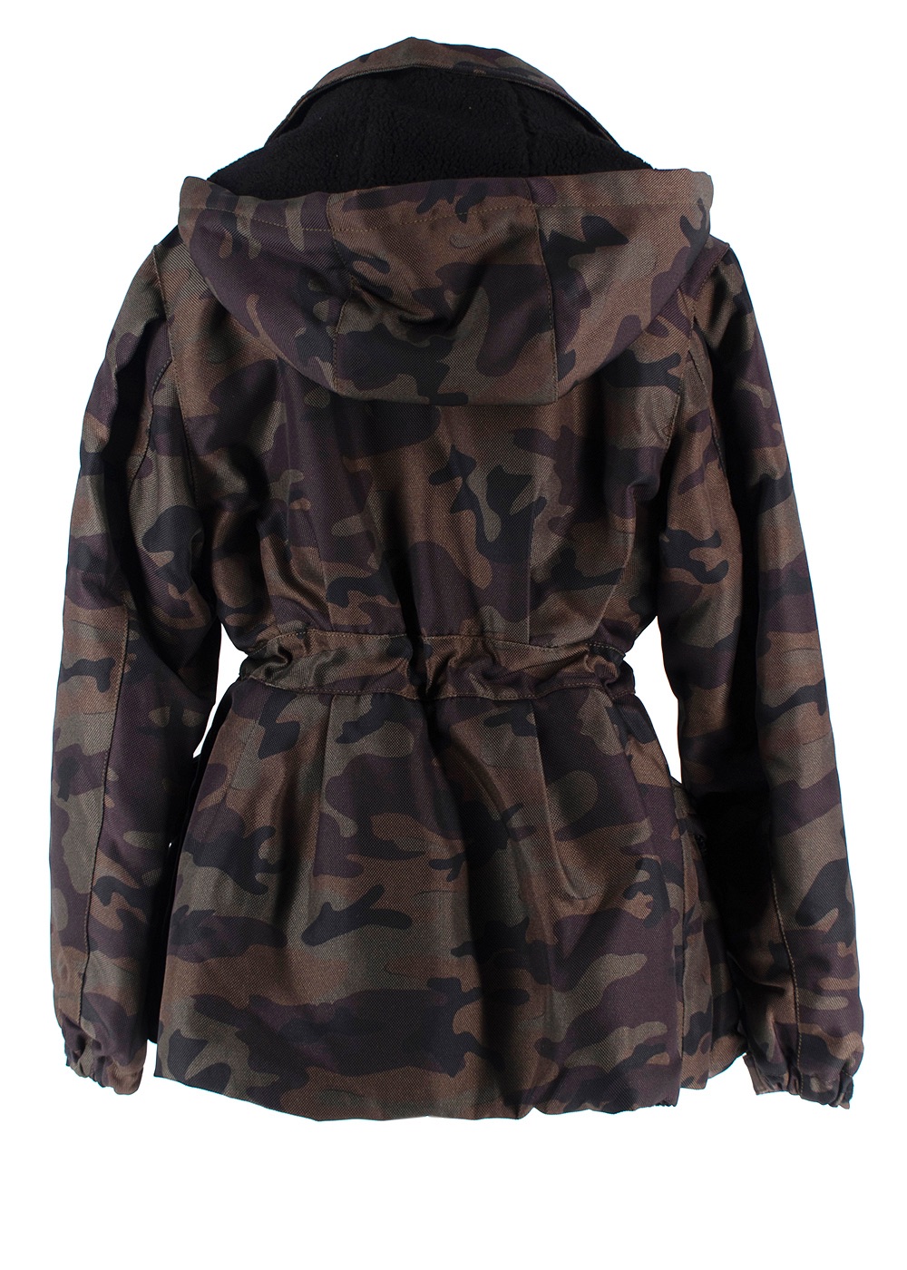 Miu Miu Camouflage Cinched Waist Parka Size XXS polyester