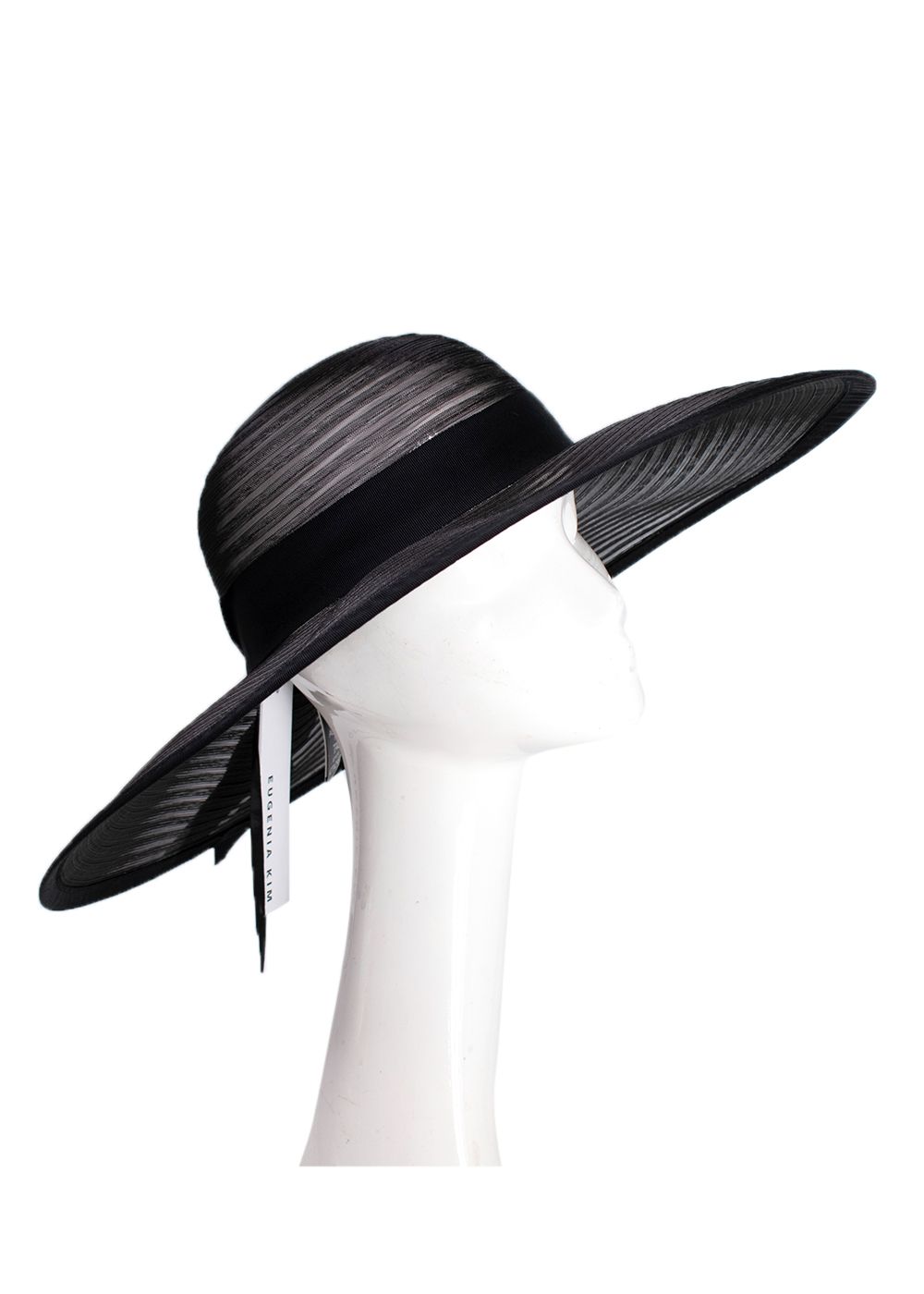 Eugenia Kim Black Mesh Bunny Sun Hat polyester