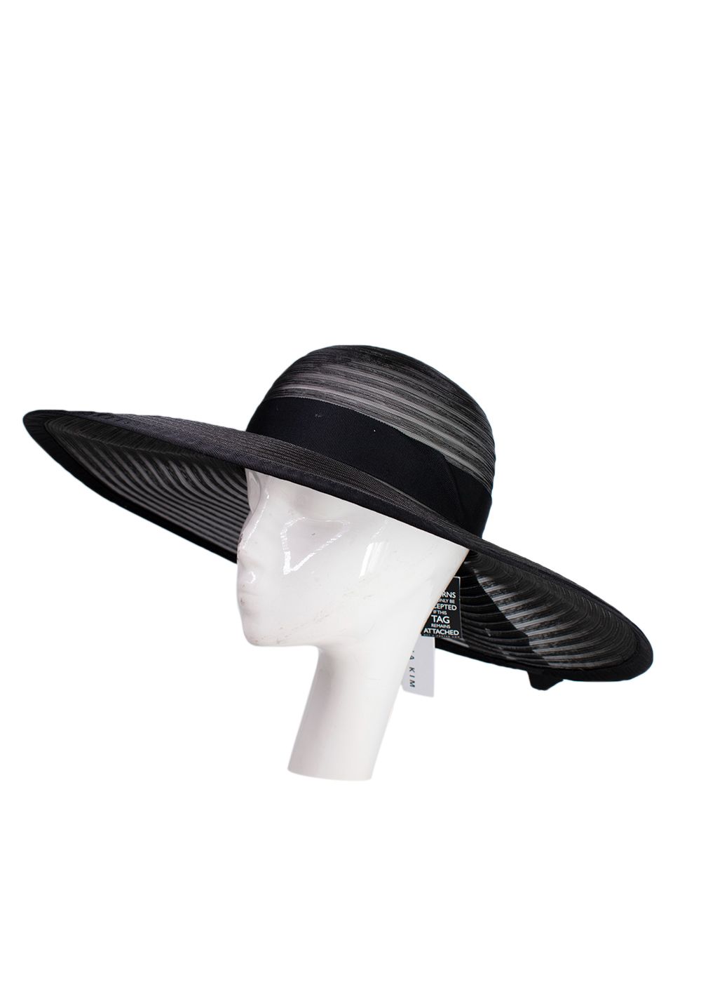 Eugenia Kim Black Mesh Bunny Sun Hat polyester