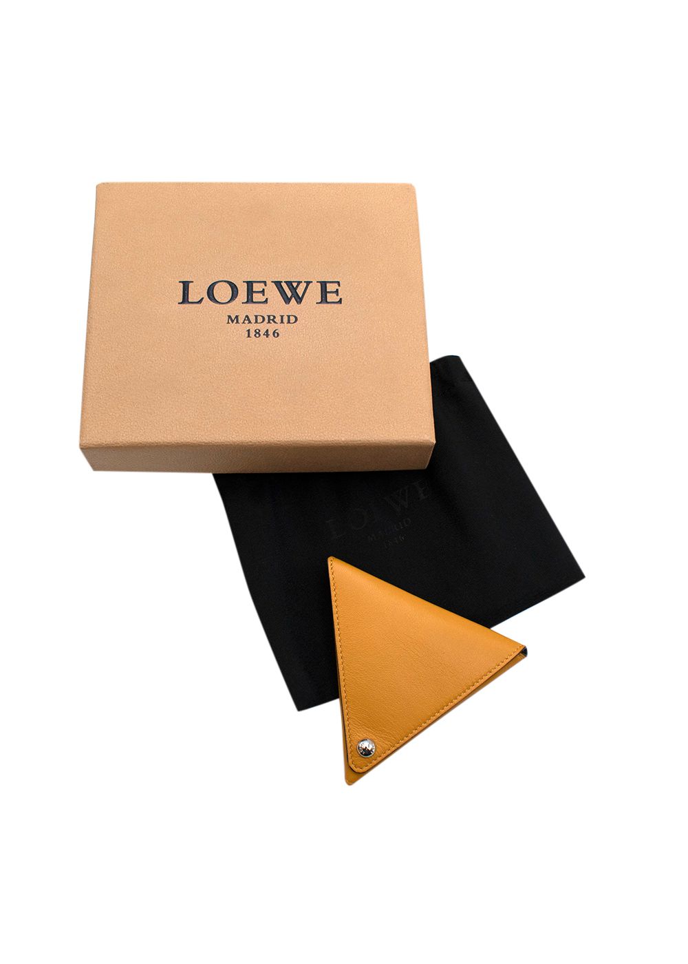 Men's Loewe Yellow Triangle Pouch leather