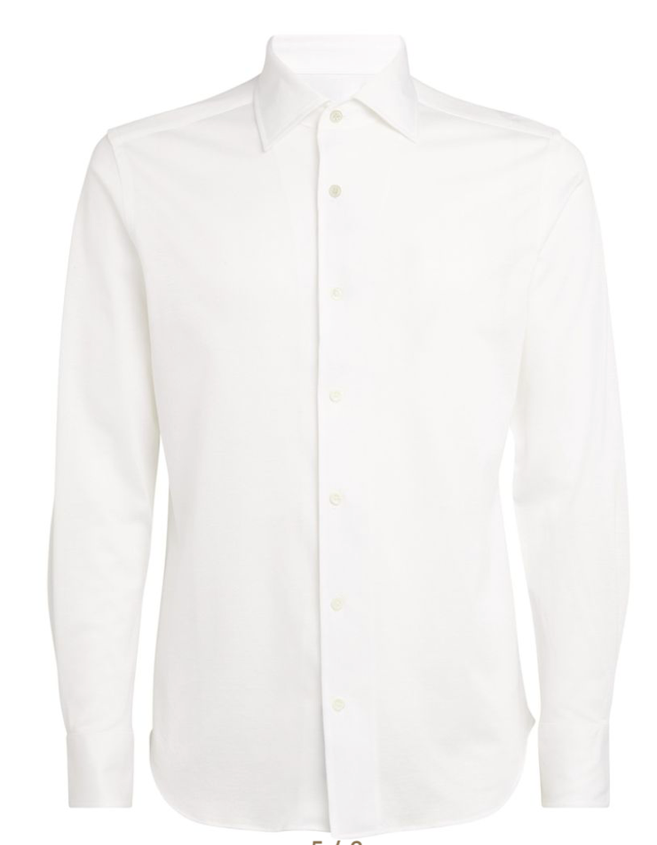 Men's Corneliani White Cotton Shirt Size 15.5