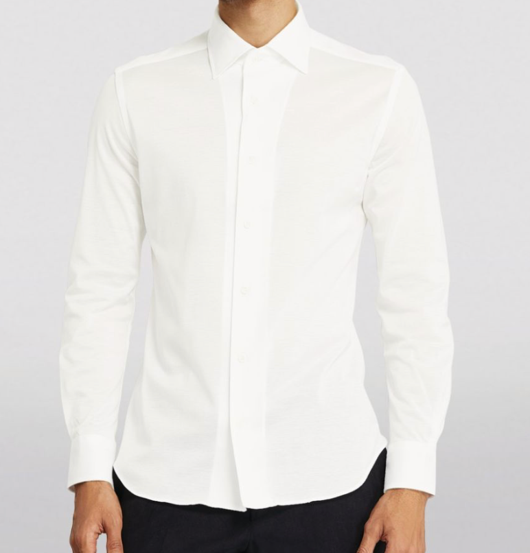 Men's Corneliani White Cotton Shirt Size 15.5