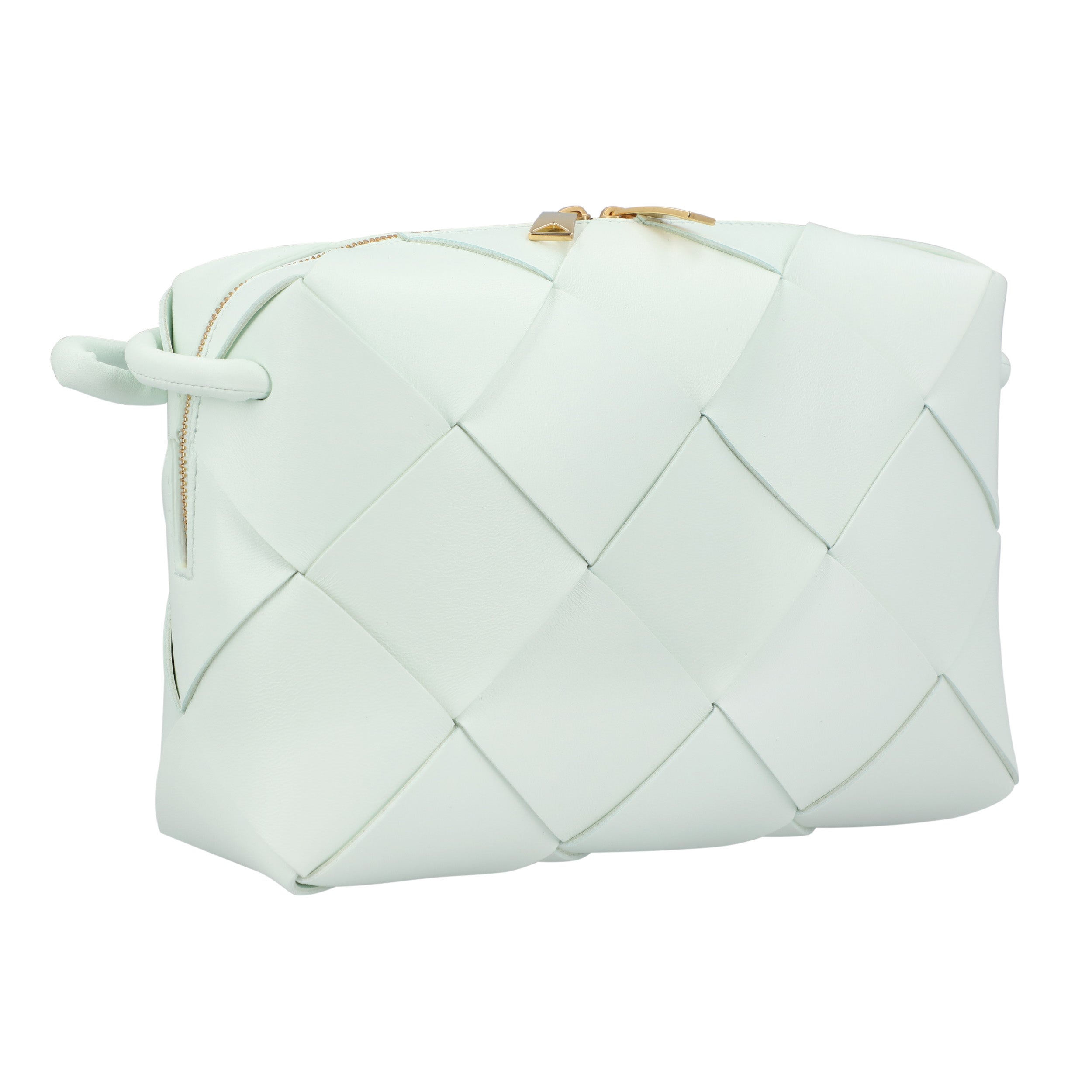 Bottega Veneta Pale Green  Small Cassette Camera Bag green | green leather/lambskin leather