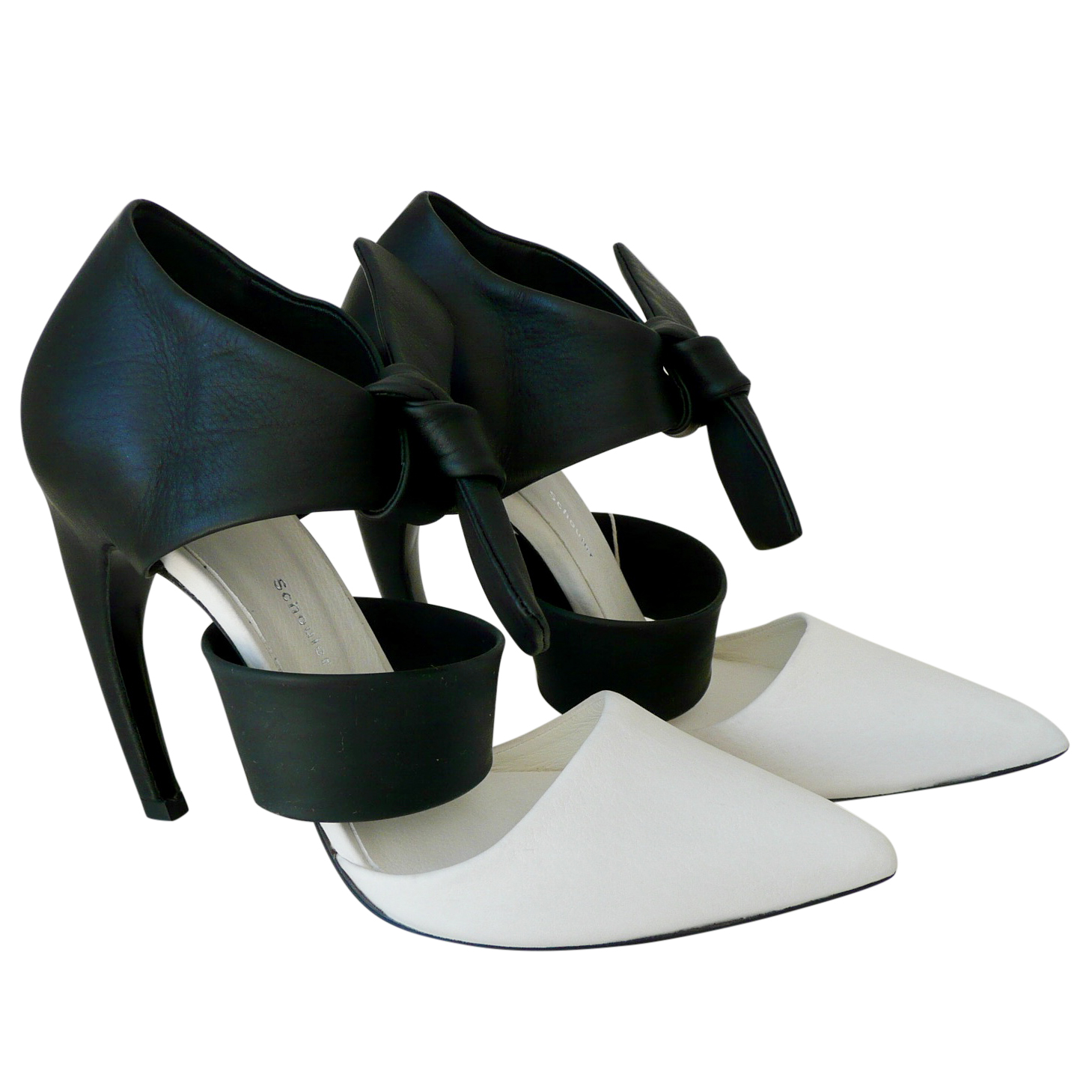 Provenza Schouler tie front heels Size 365 White leather