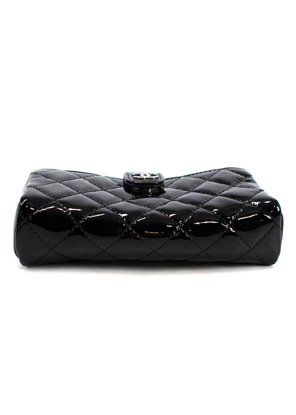 Chanel Small Black Patent Leather Pouch