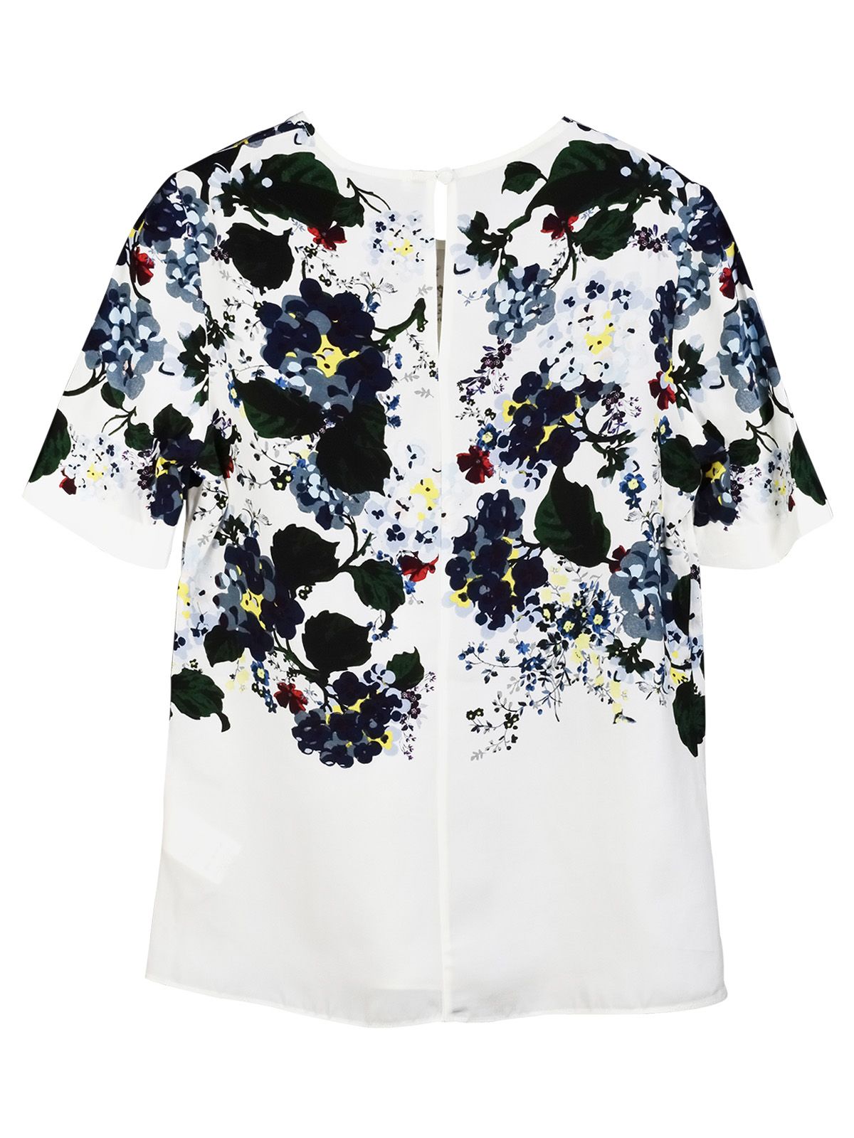 Erdem Ivory floral silk top Size XXS White