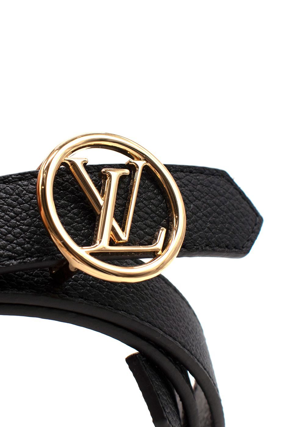 Louis Vuitton Black/Brown Monogram Reversible Belt Size M leather