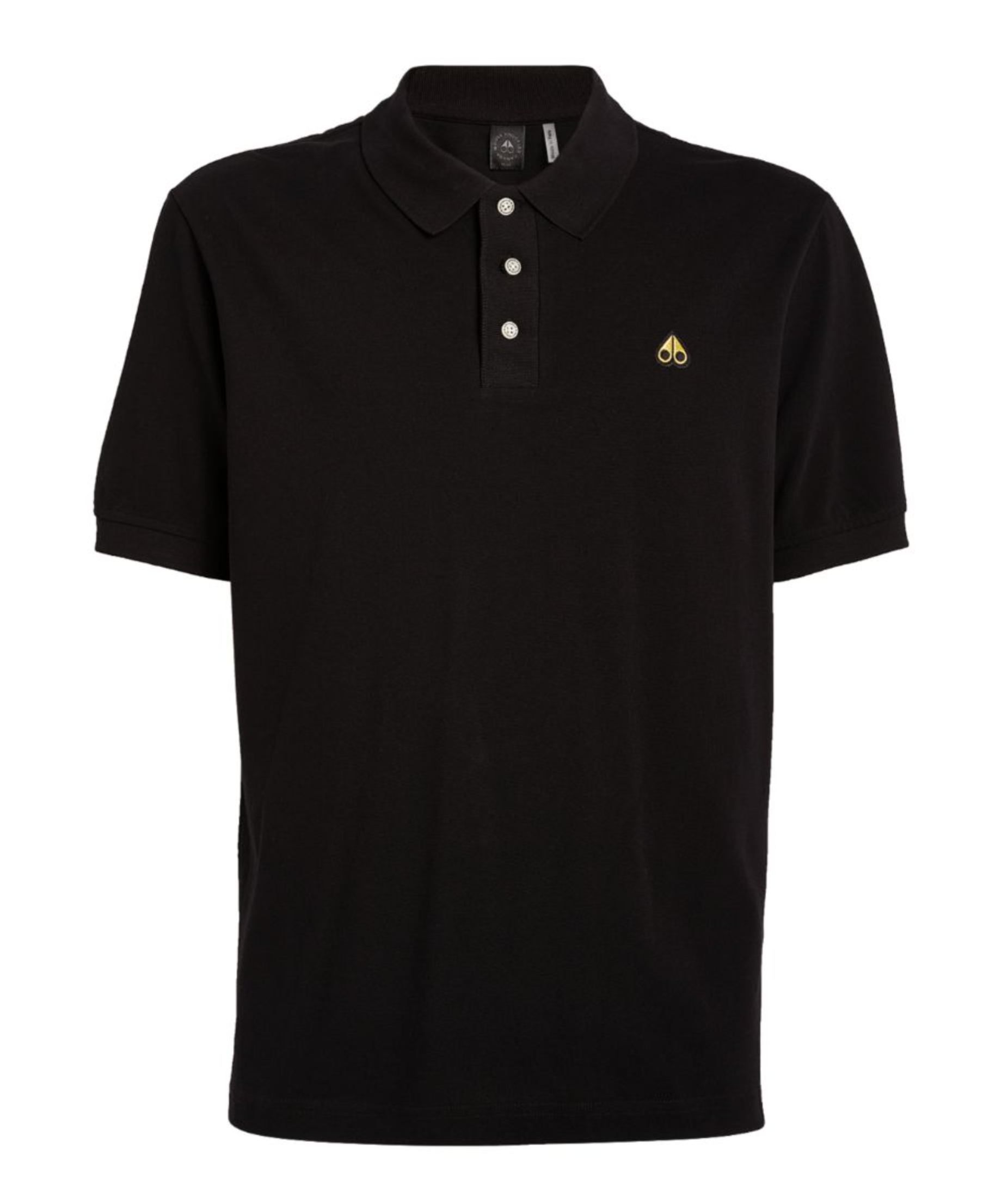 Moose Knuckles Black Logo Polo Shirt Size S