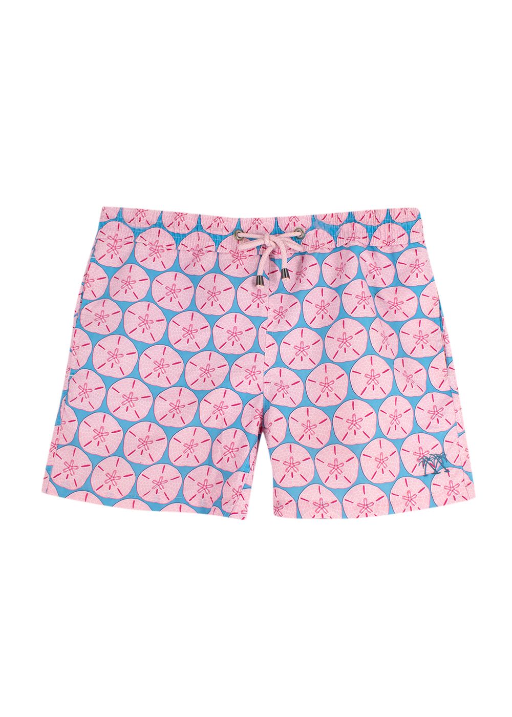 Men's Pink House Mustique Pink and Blue Circle-pattern Shorts Size S polyester