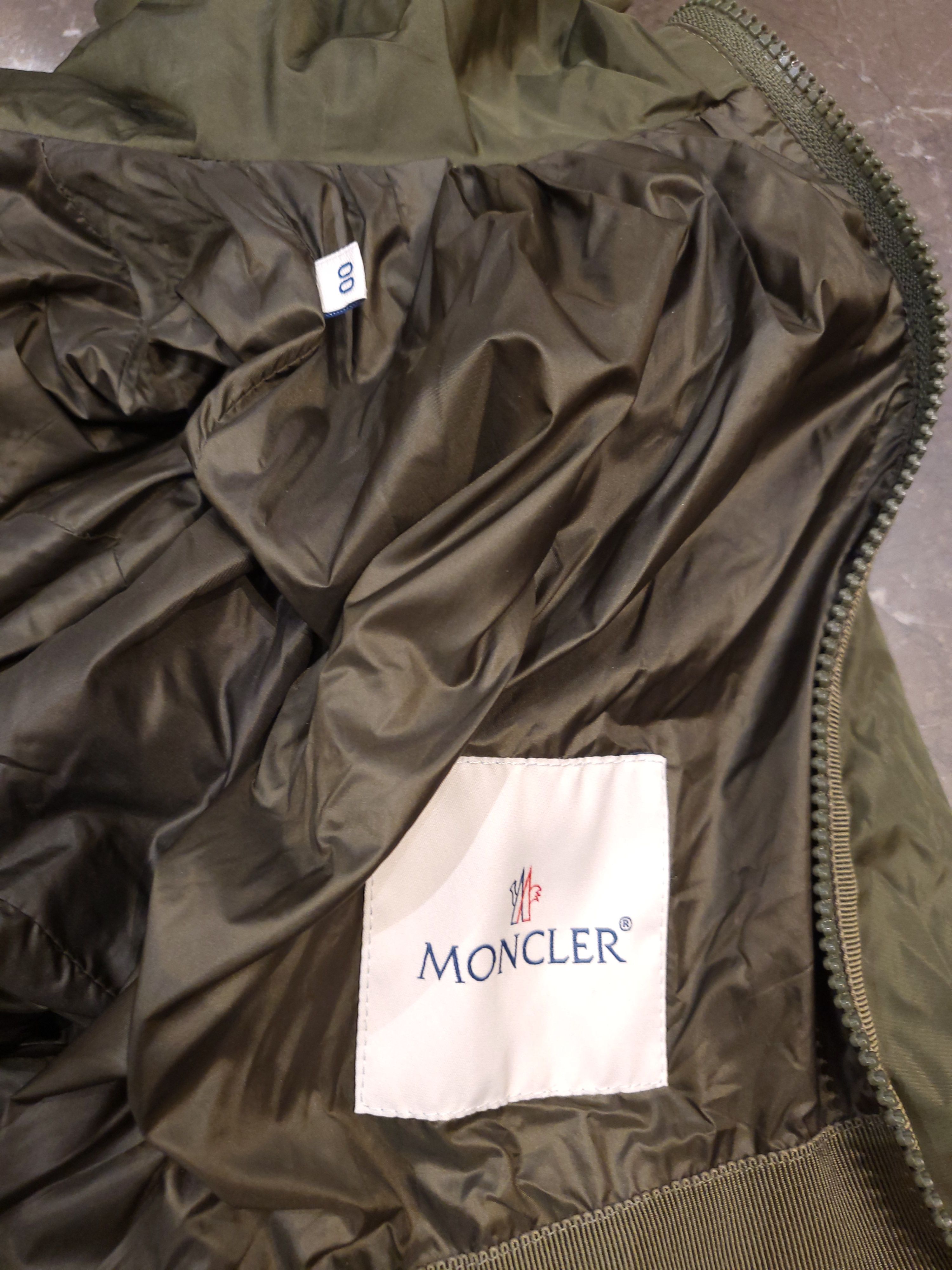 Preowned Moncler Khaki Bugamville Embroidered Jacket Size XS polyamide