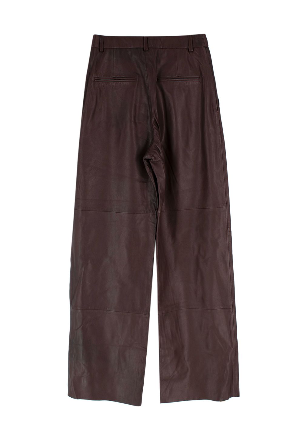 Reformation Brown Veda 'Elliott' Leather Trousers Size XS lamb leather