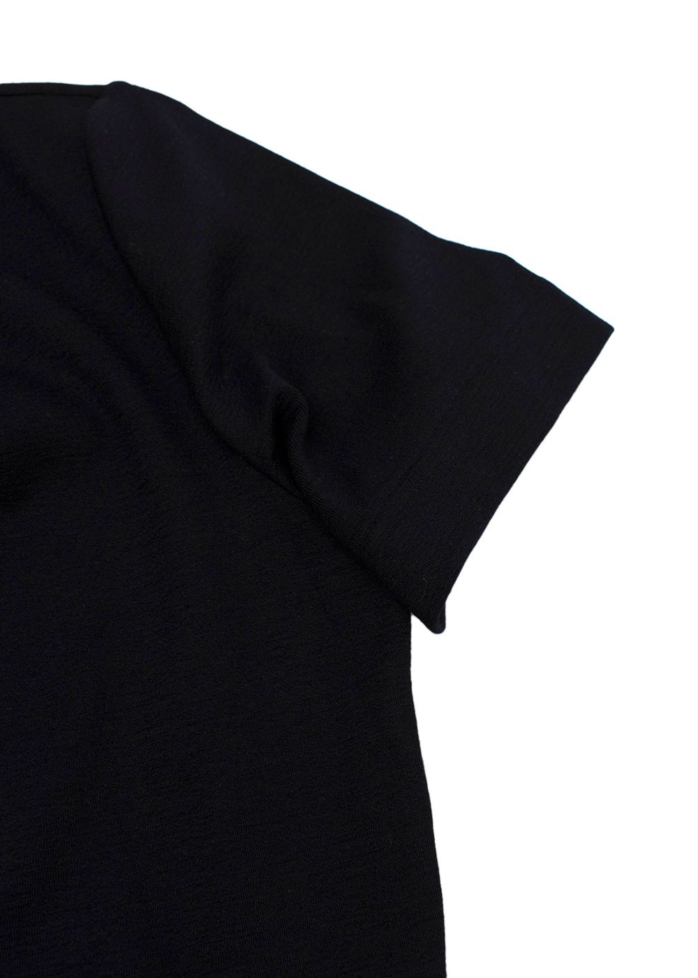 Jil Sander Black V-neck T-Shirt Size L silk