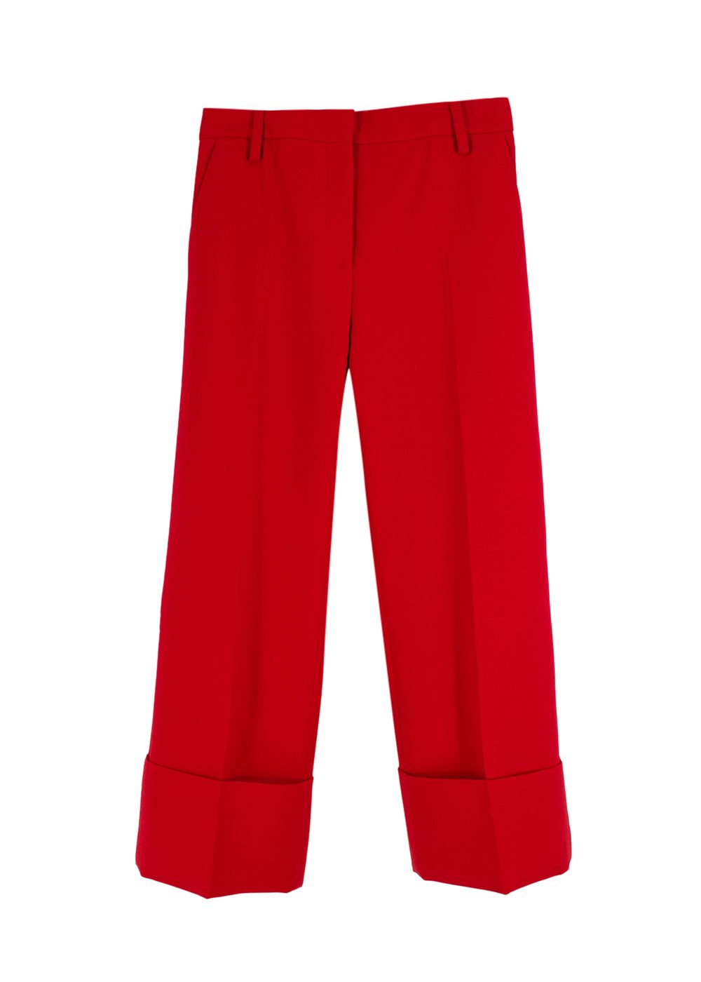 Valentino Red Cropped Tailored Suit Trousers Size XXS wool