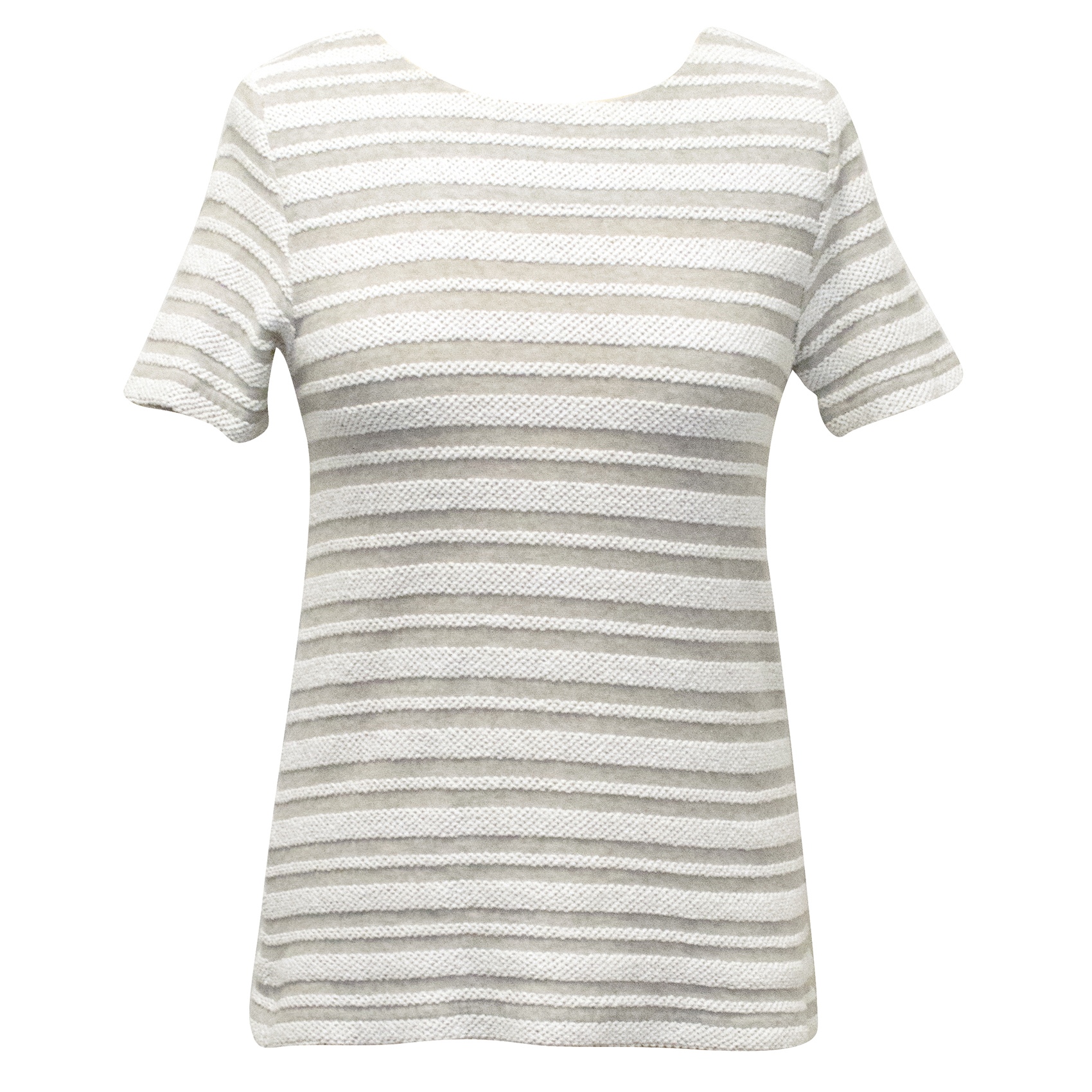 Preowned Reiss Grey striped t-shirt Size XS Silver cotton