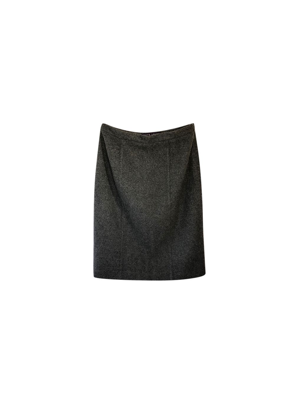 Preowned Ralph Lauren Collection Grey Cashmere Skirt Size M