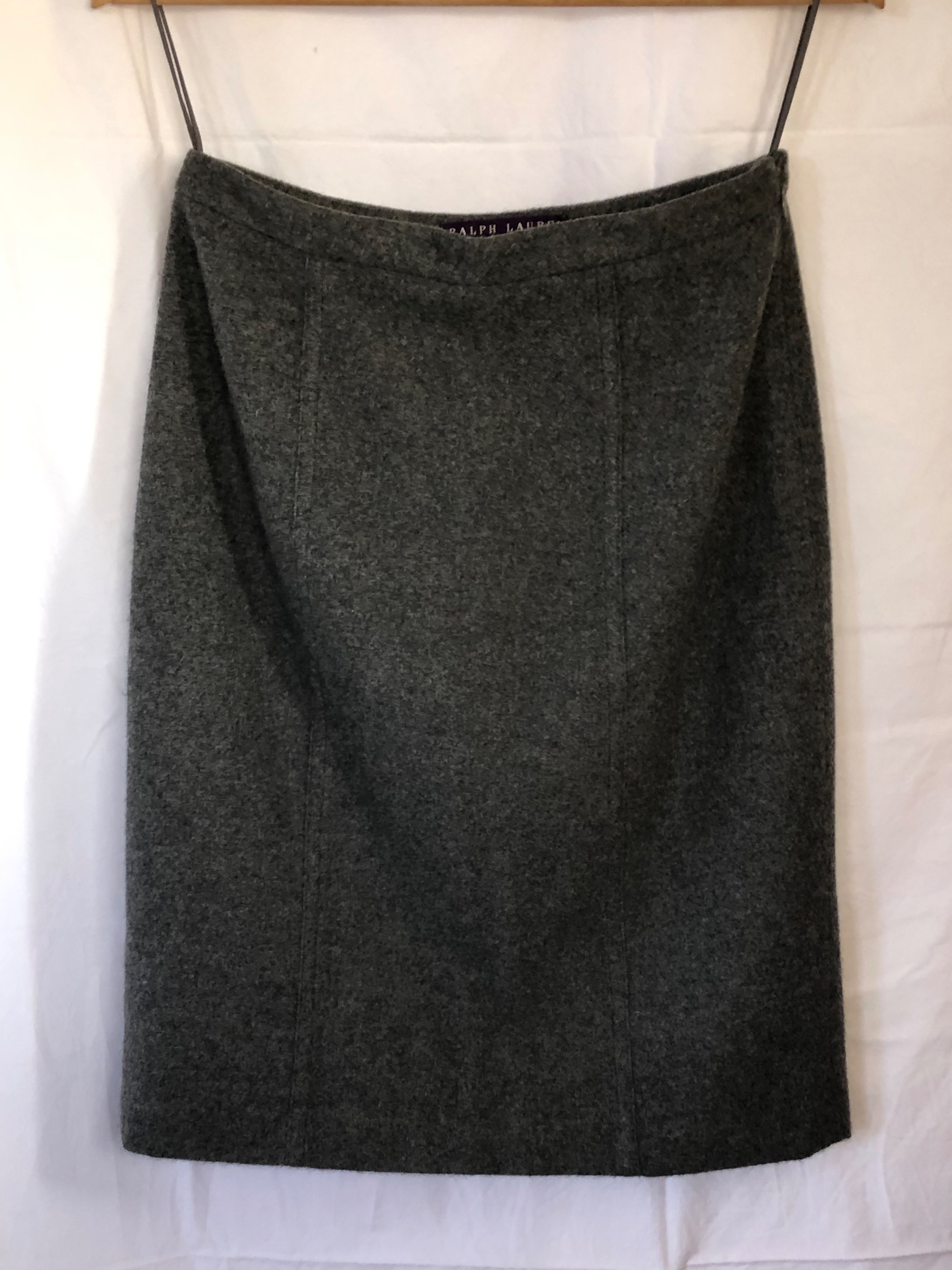 Preowned Ralph Lauren Collection Grey Cashmere Skirt Size M