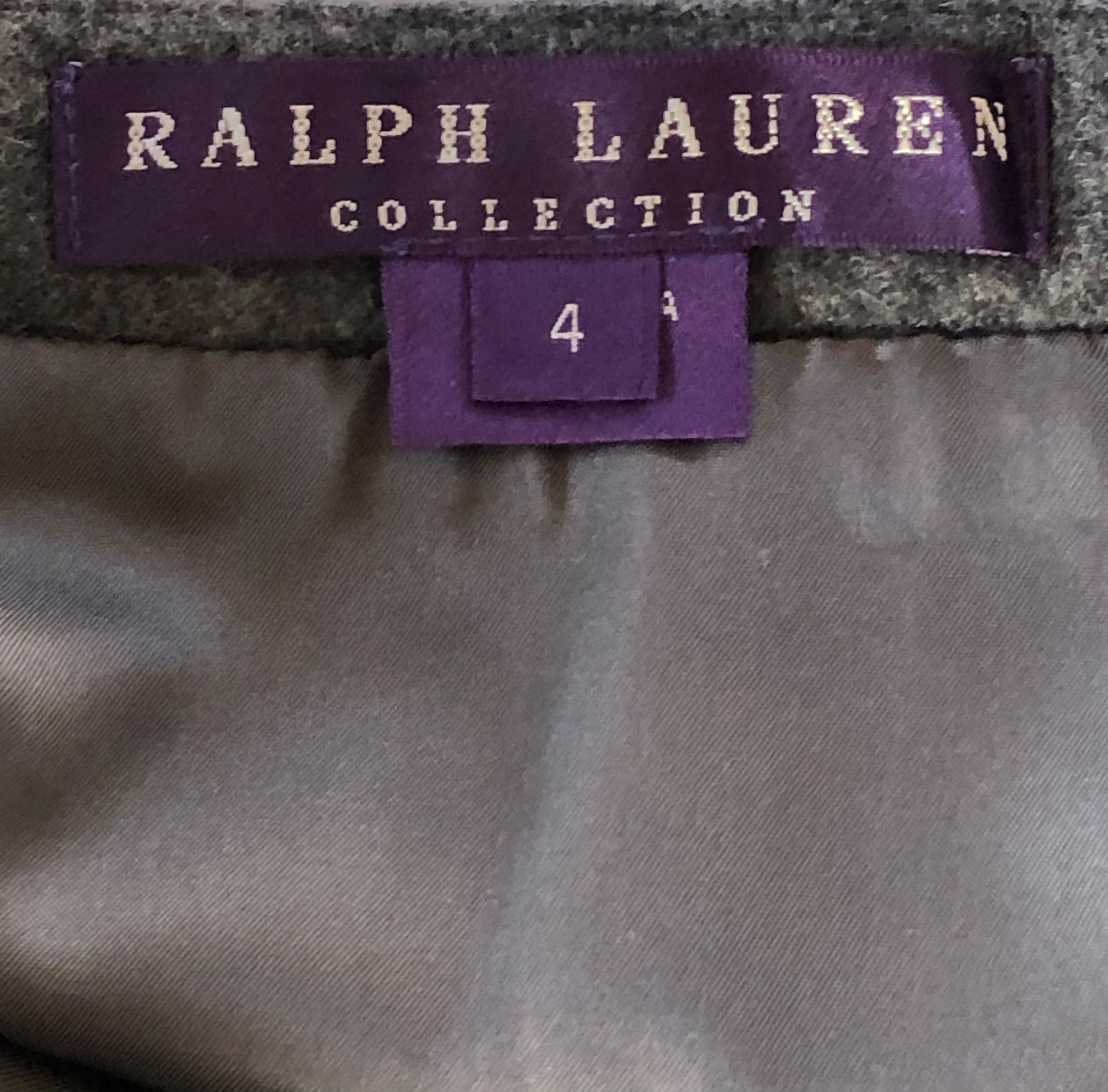 Preowned Ralph Lauren Collection Grey Cashmere Skirt Size M