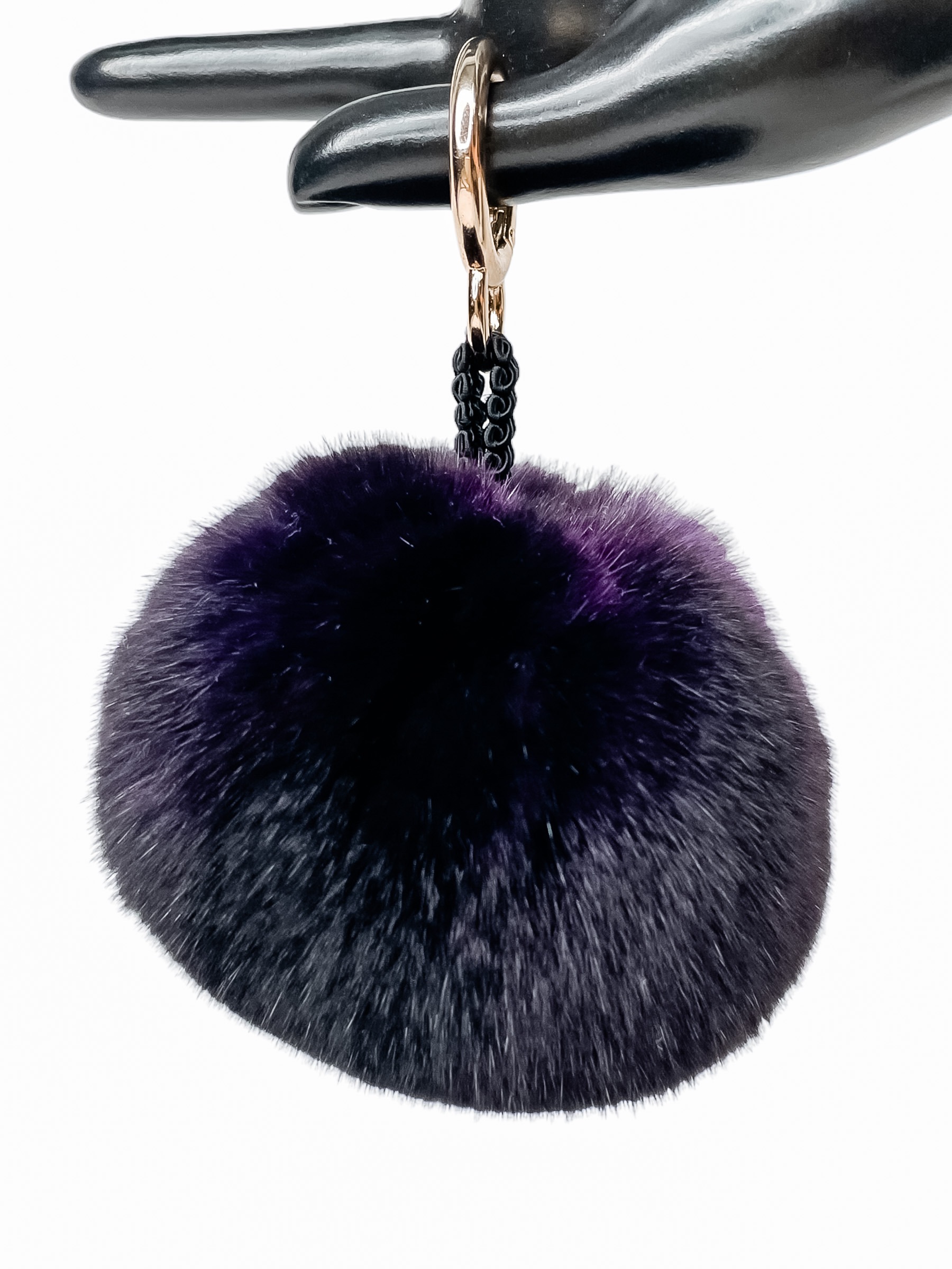 FurbySD Dark purple chinchilla fur charm