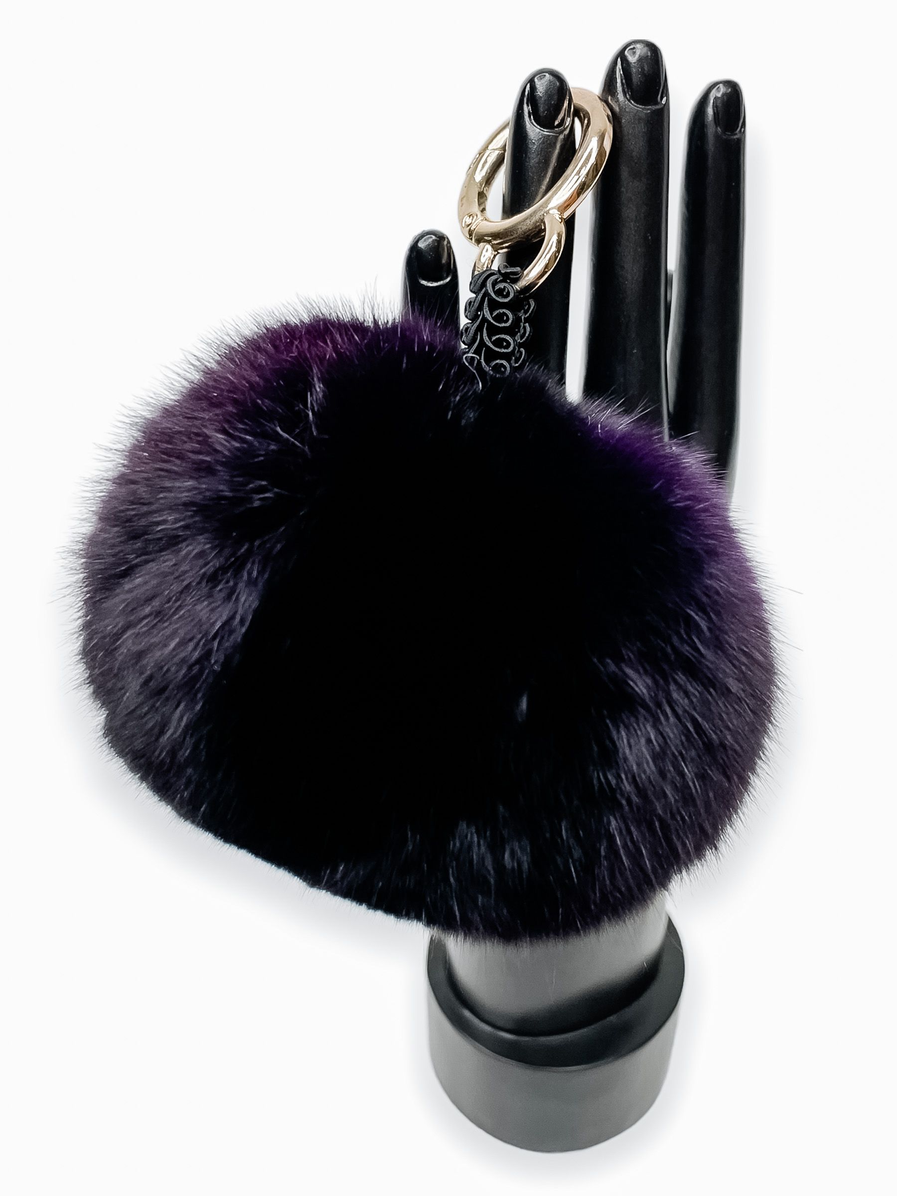 FurbySD Dark purple chinchilla fur charm