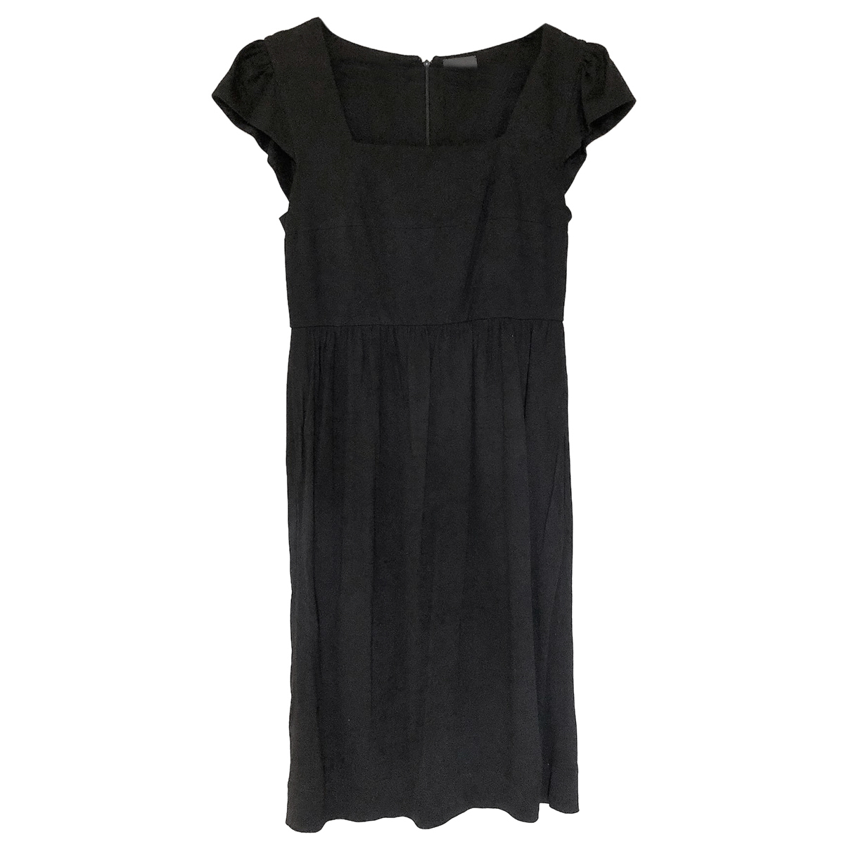 Preowned Fendi jersey square neck dress Size XS Black rayon