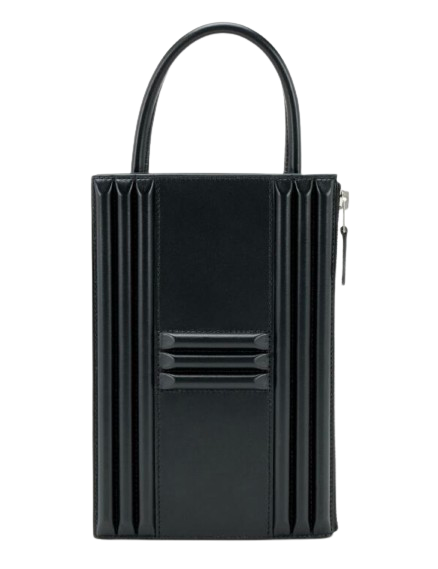 Hermes Black Tadelakt Cadena Lock Bag leather